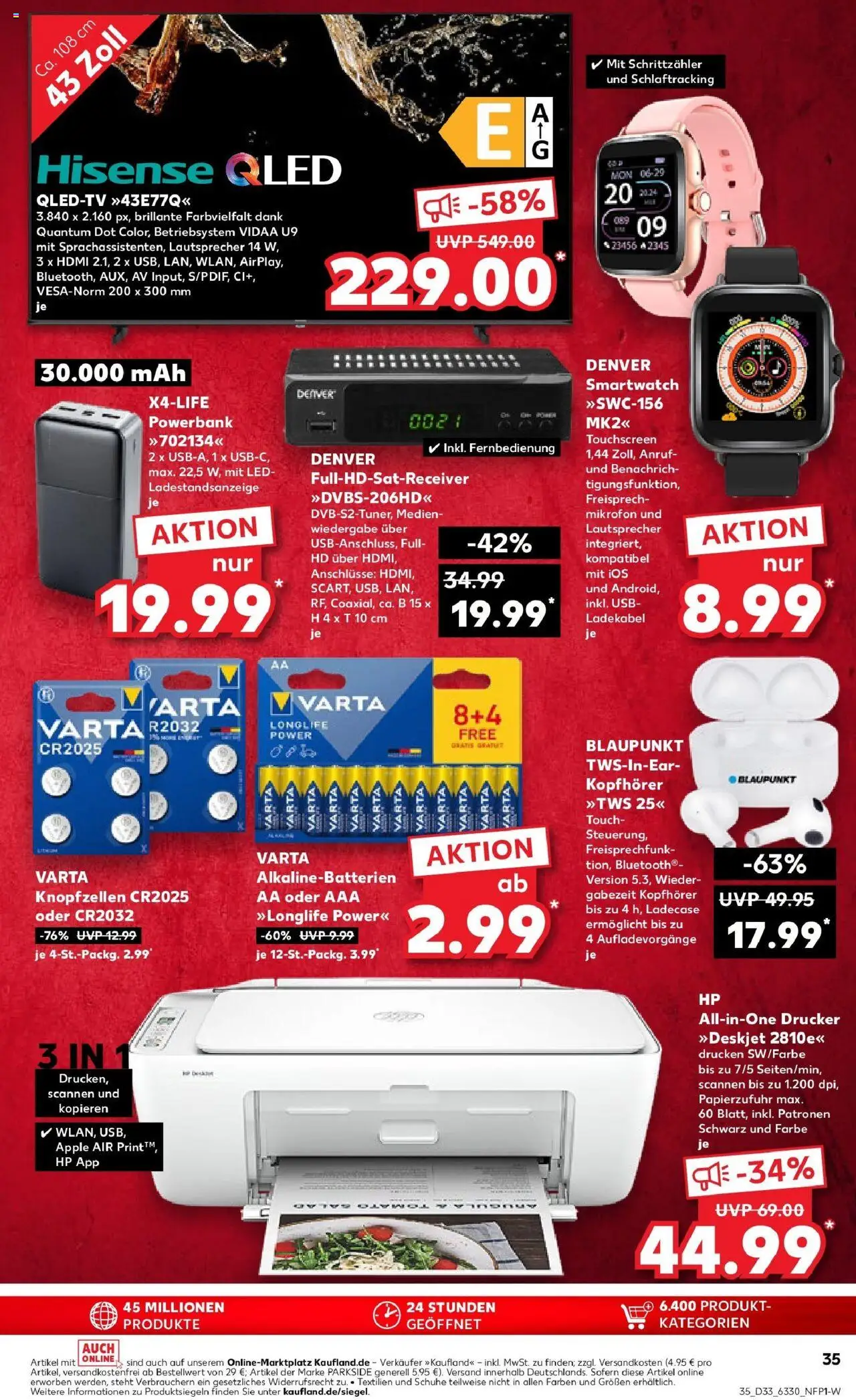Kaufland prospekt Braunschweig	 - gültig ab dem 14.08.2025 | Seite: 35 | Produkte: Smartwatch, Apple, Ladekabel, Powerbank