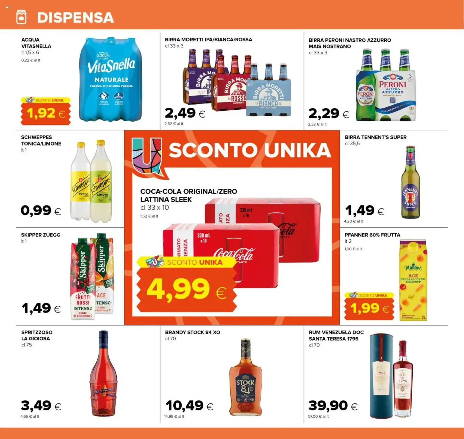 Volantino Oasi del 21.11.2025 | Pagina: 24 | Prodotti: Acqua, Frutta, Limone, Coca Cola