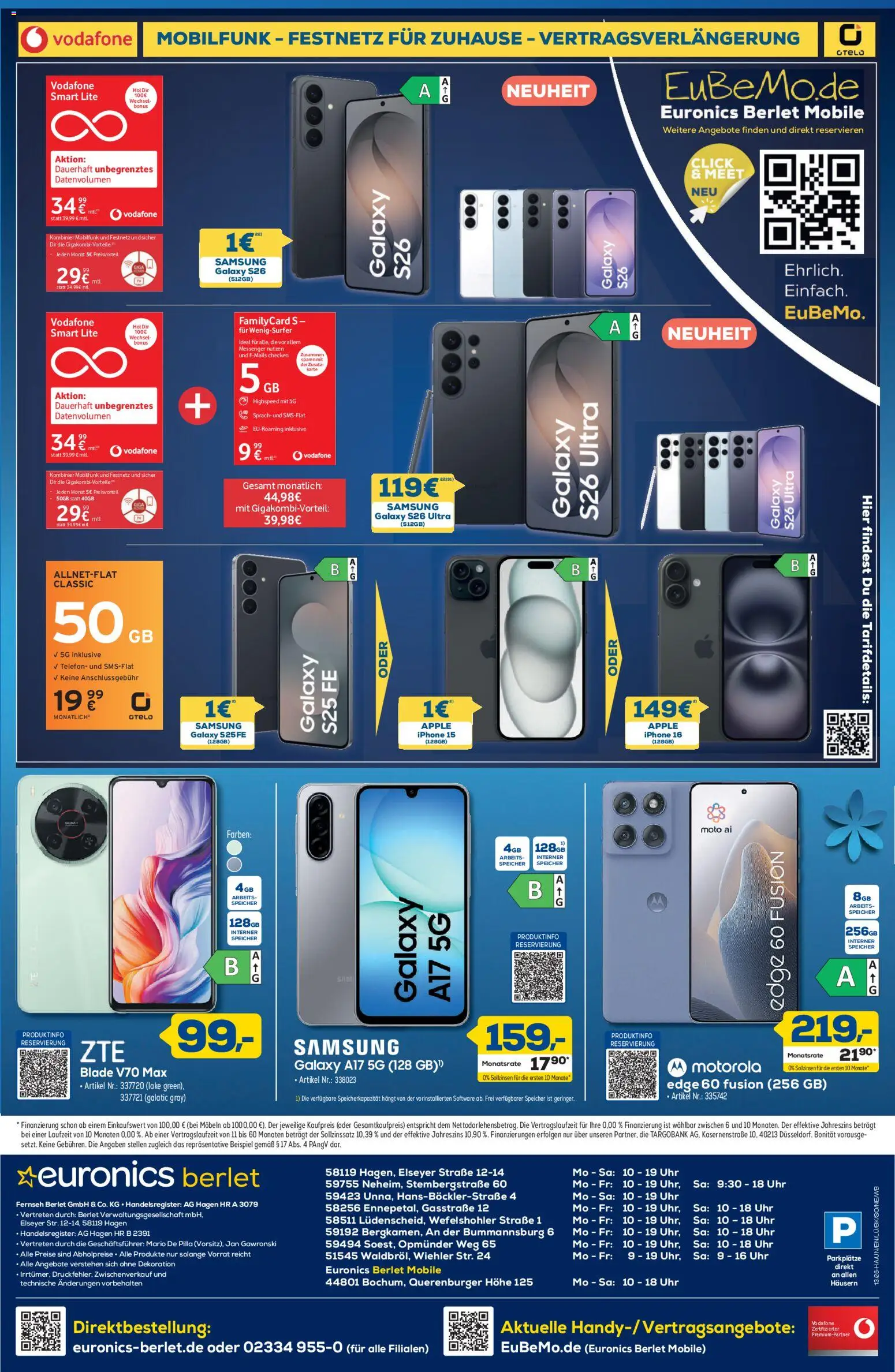 Euronics Prospekt Berlet – gültig ab 19.03.2026 | Seite: 8 | Produkte: Iphone, Apple, Telefon, Uhr