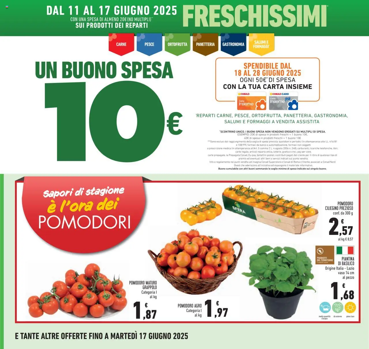 Volantino Conad del 05.06.2025 | Pagina: 10 | Prodotti: Pesce, Pomodoro, Pomodori, The
