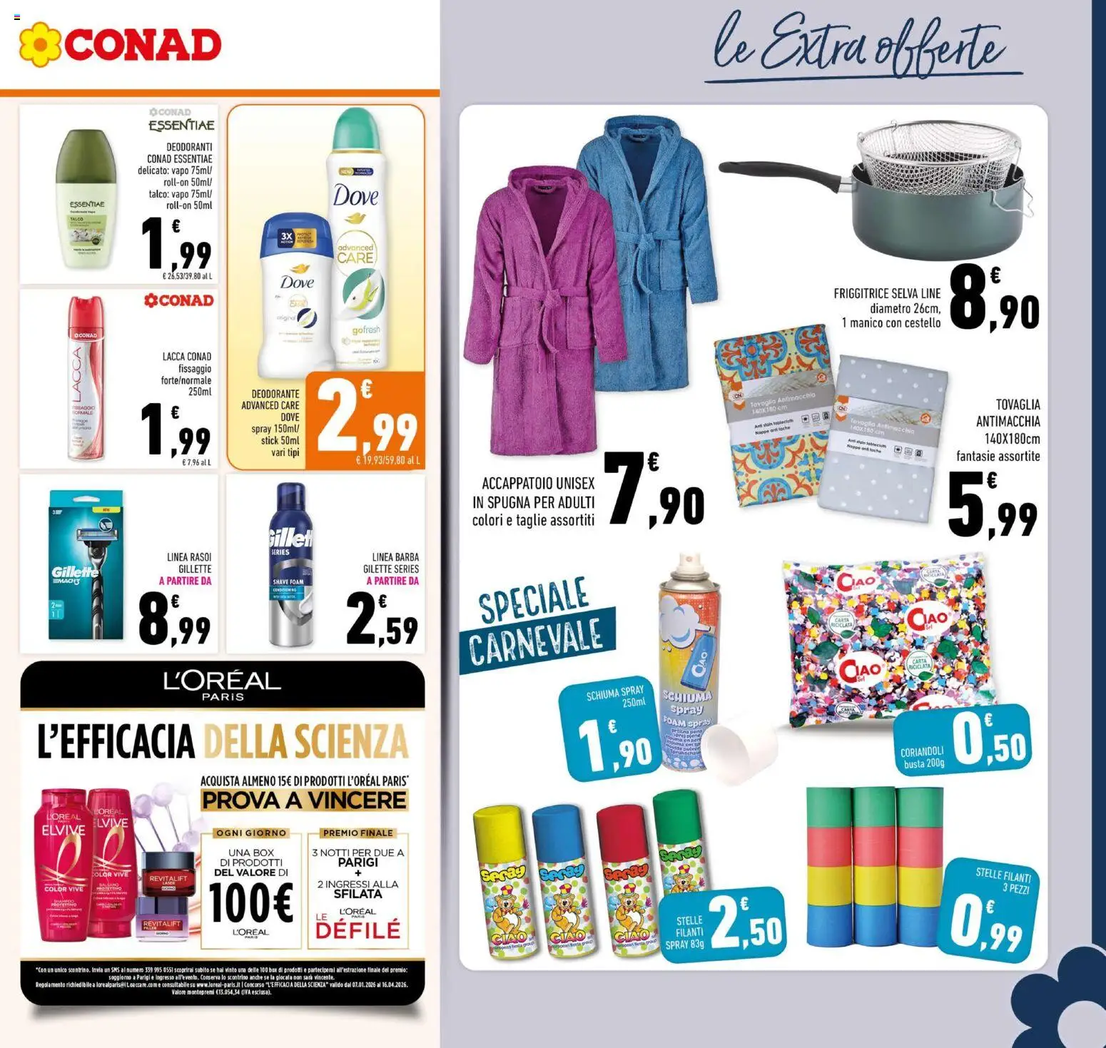 Volantino Conad del 29.01.2026 | Pagina: 21 | Prodotti: Spugna, Talco, Accappatoio, Friggitrice