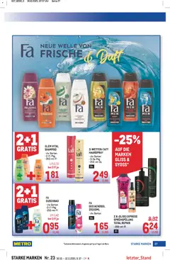 Metro Starke Marken ab 30.10.2025 gültig | Seite: 27 | Produkte: Uhr, Duft, Shampoo, Haarspray