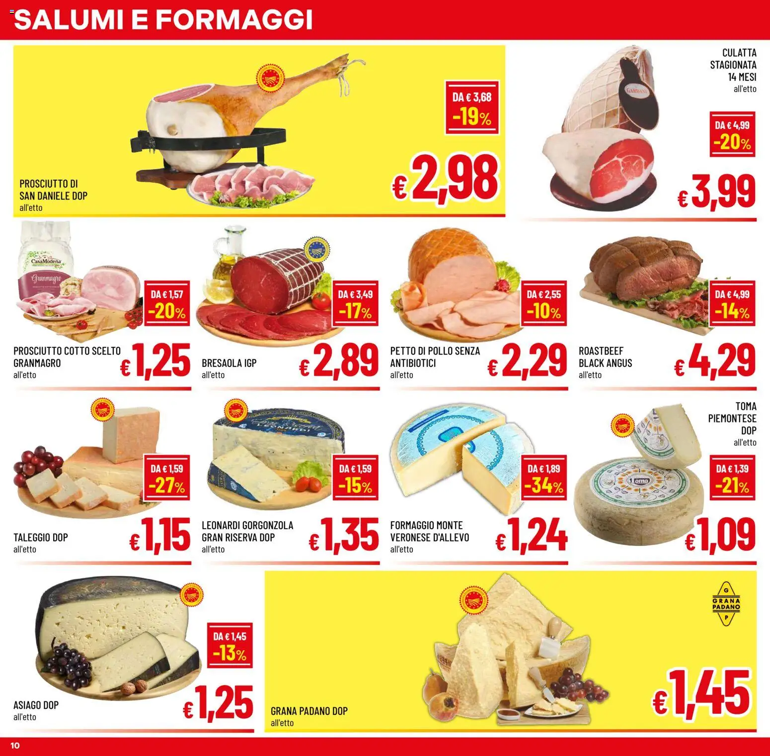 Volantino A&O del 29.10.2025 | Pagina: 10 | Prodotti: Pollo, Formaggio, Grana Padano, Gorgonzola