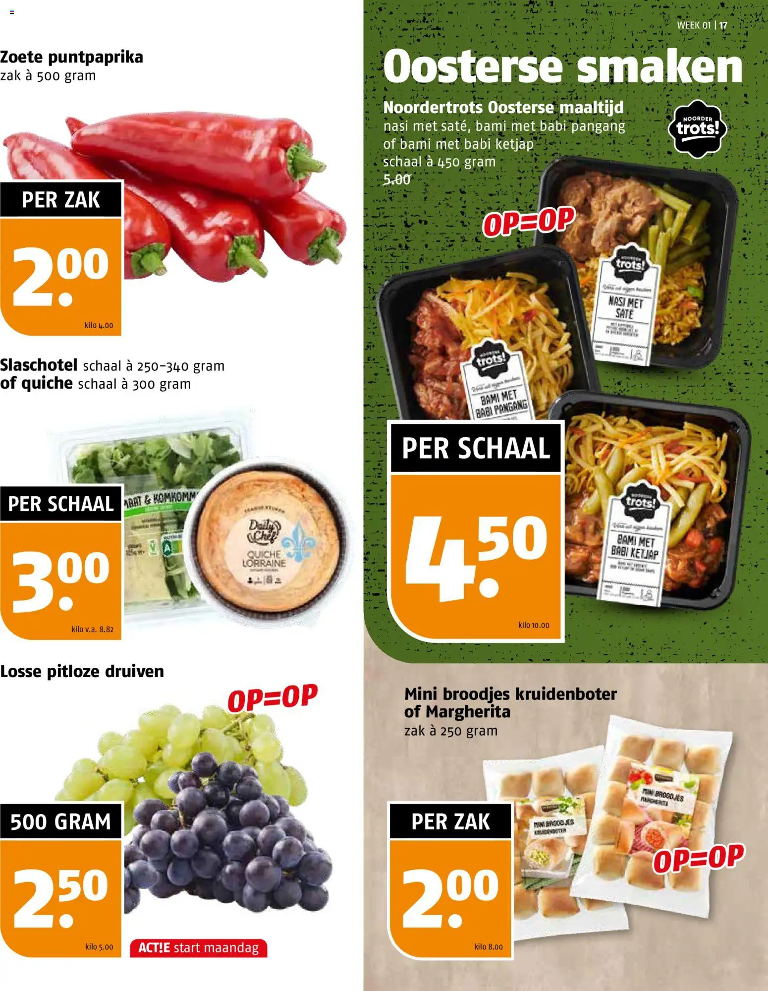 {H1} | Pagina: 17 | Producten: Schaal, Zak, Druiven, Broodjes