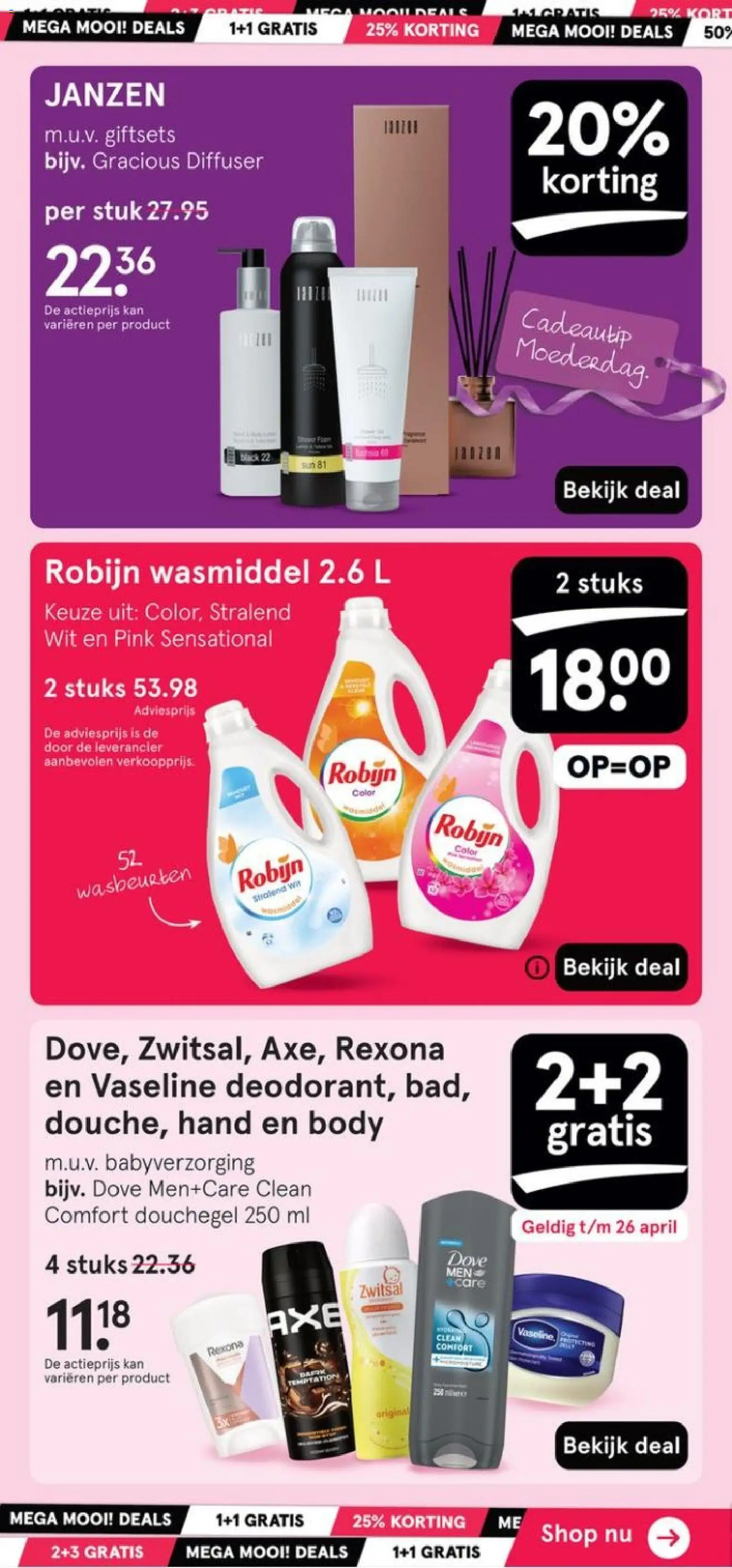 {H1} | Pagina: 2 | Producten: Wasmiddel, Robijn, Kan, Douchegel