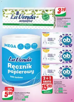 Dino Gazetka od 04.06.2025 | Strona: 67 | Produkty: Tampony, Chusteczki higieniczne, Tampony ob, Ręcznik papierowy