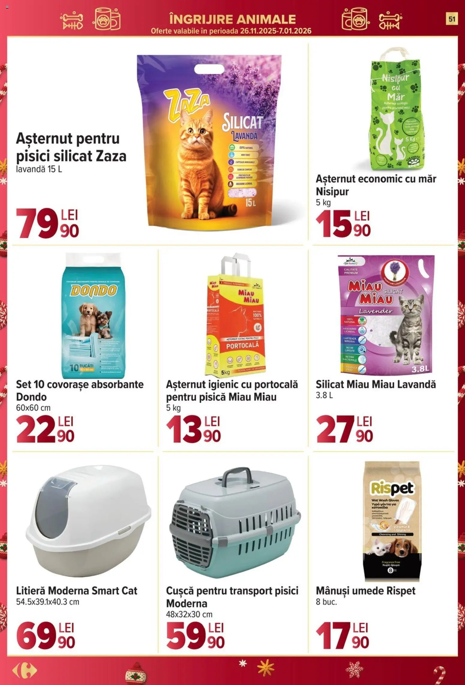 Noul catalog Carrefour – valabil de la 17.12.2025 | Pagină: 51 | Produse: Mănuși, Absorbante