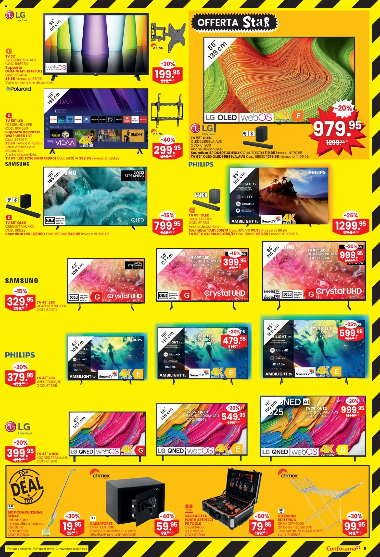 Conforama Aktionen IT – gültig ab 29.10.2025 | Seite: 9 | Produkte: Soundbar, Apple, Samsung, Philips