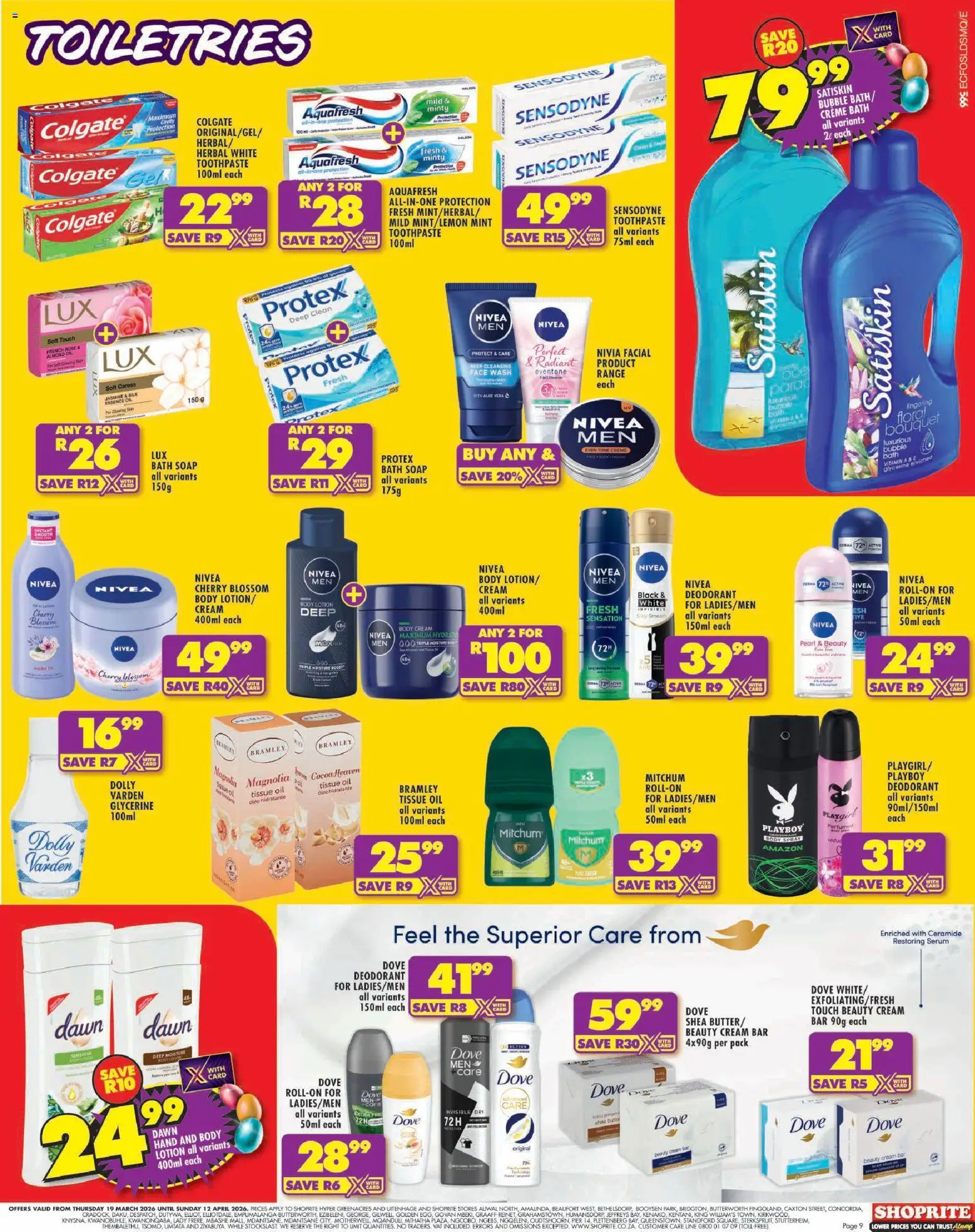 New Shoprite catalogue – valid from 19.03.2026 | Page: 9 | Products: Tissue oil, Serum, Bath, Oil
