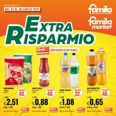 Anteprima del volantino Famila Extra Risparmio catalogo valido a partire dal 23.07.2025
