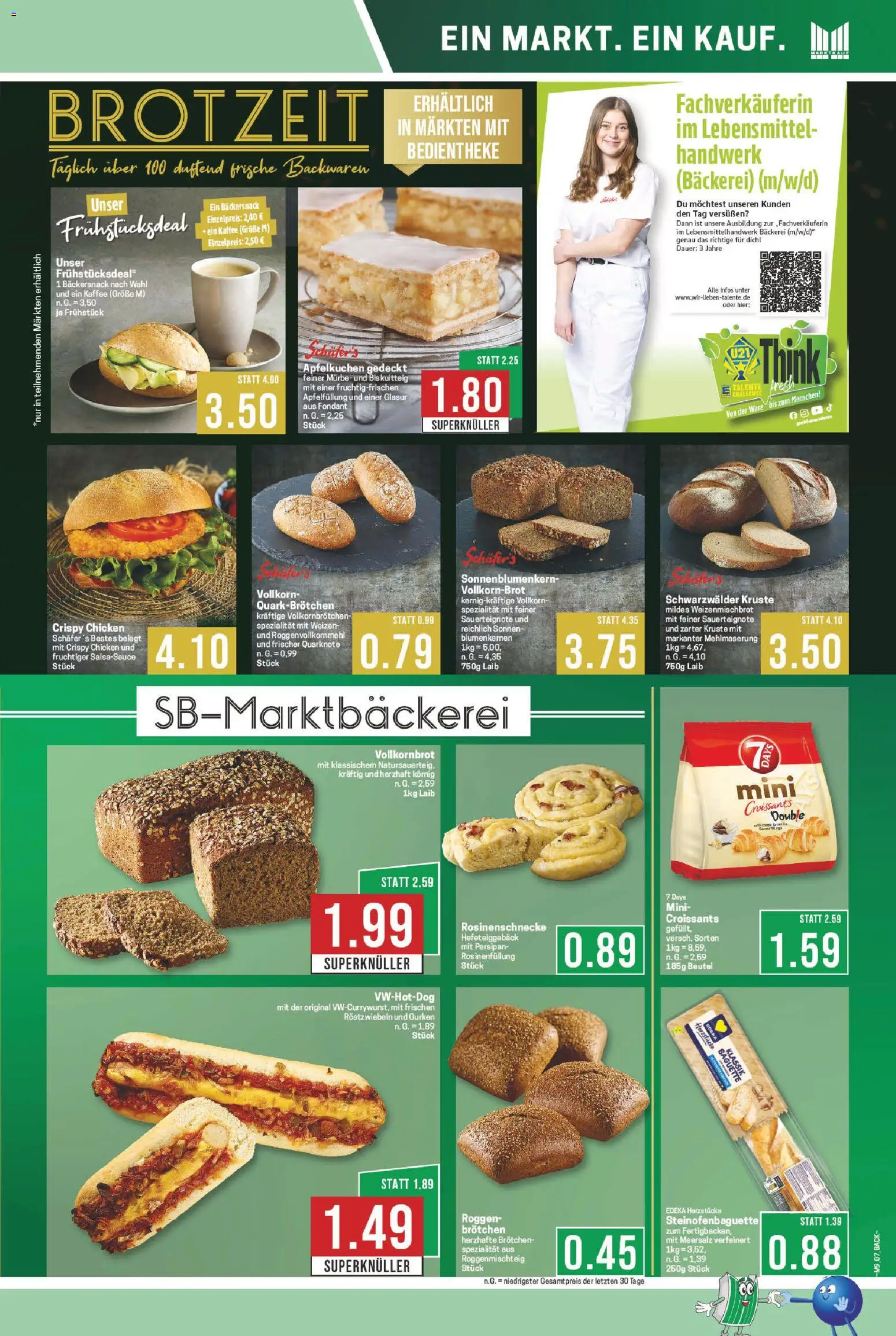Marktkauf Prospekt 	 – gültig ab 23.02.2026 | Seite: 7 | Produkte: Bäckerei, Vollkornbrot, Baguette, Gurken