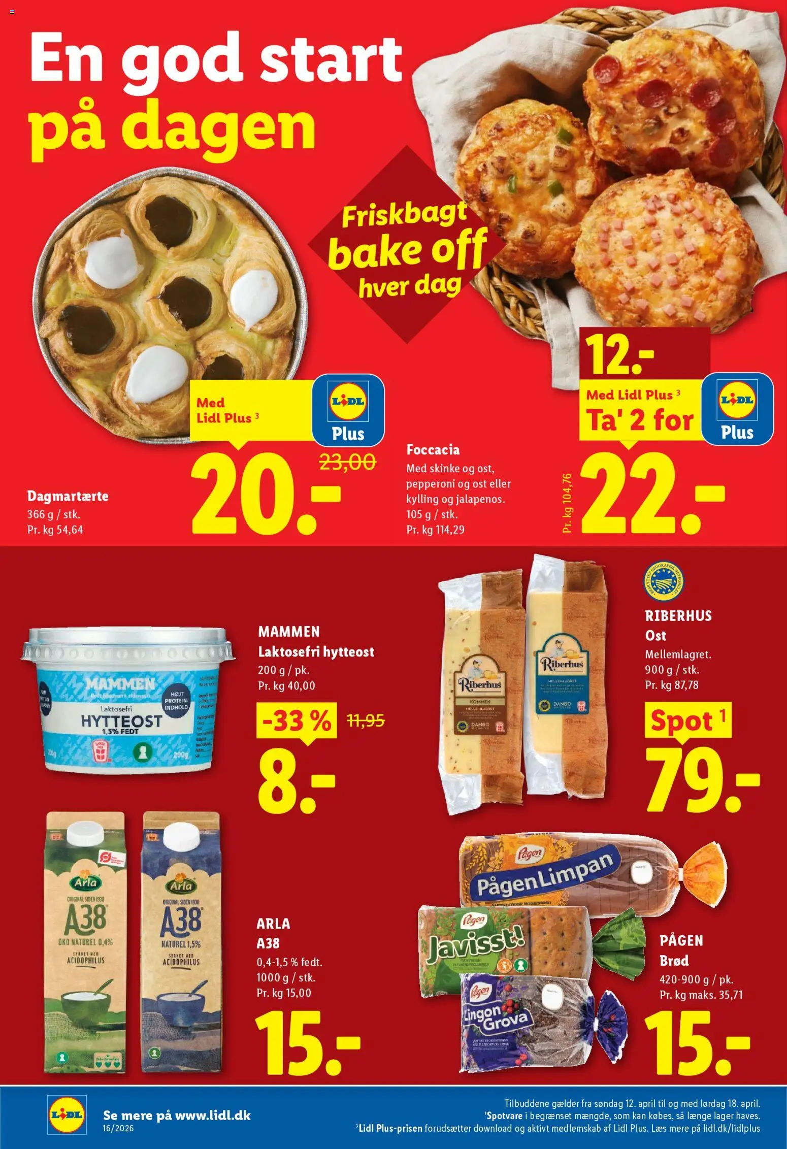 Lidl tilbudsavis – gyldig fra 12.04.2026 | Side: 4 | Produkter: Ost, Brød, Hytteost, Søm