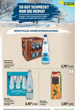 Metro  Regionaler Flyer ab 01.01.2026 gültig | Seite: 7 | Produkte: Orangensaft, Mineralwasser
