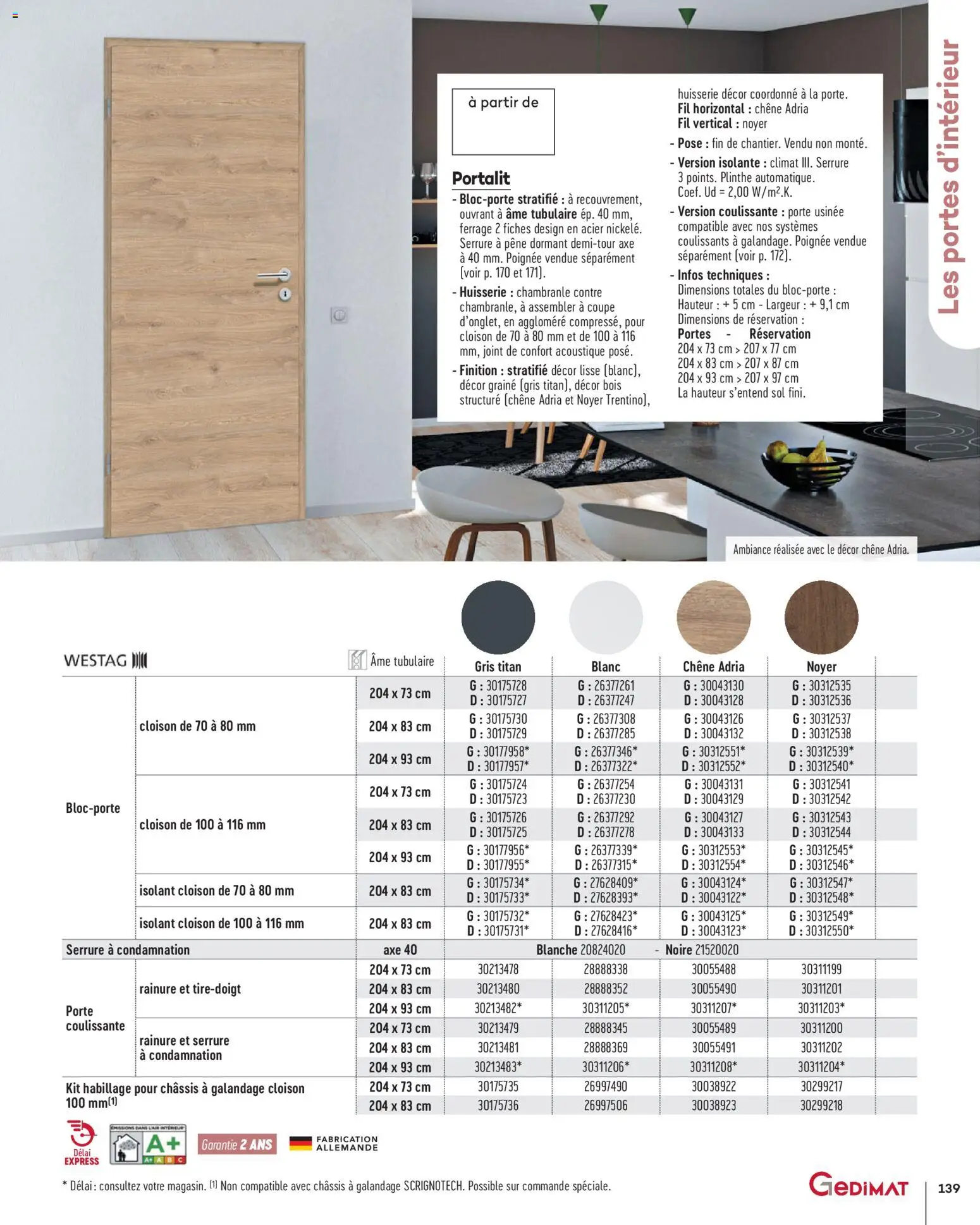 {H1} | Page: 139 | Produits: Plinthe, Porte, Portes