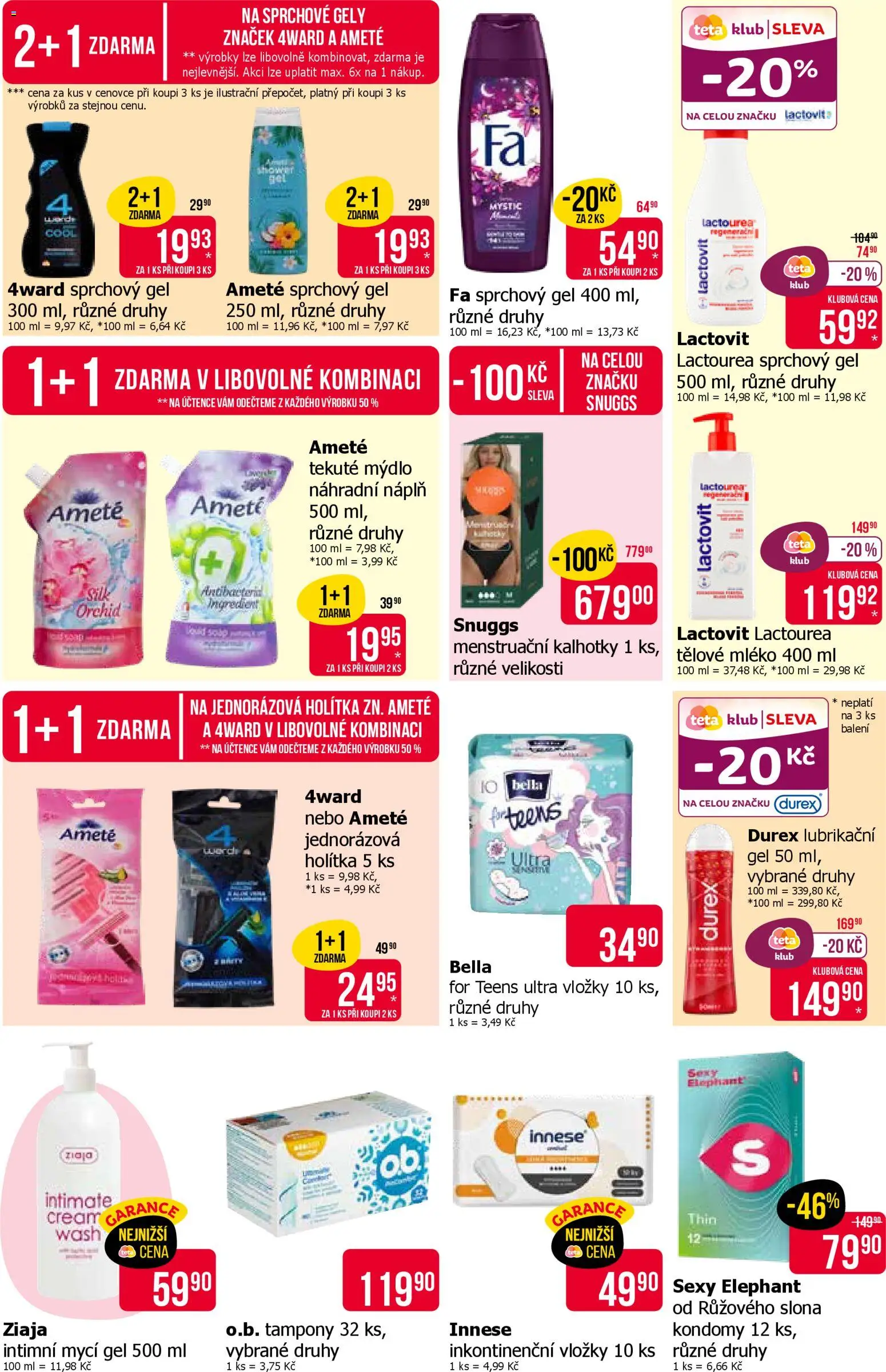 TETA Drogerie leták od 29.01.2026 | Strana: 10 | Produkty: Mýdlo, Mléko, Kalhotky, Inkontinenční vložky