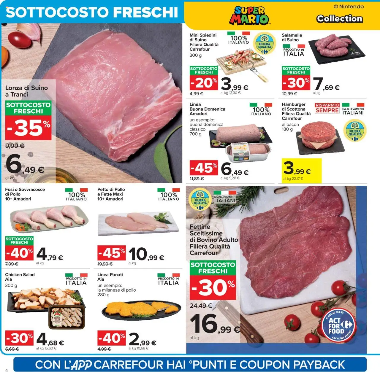 Volantino Carrefour del 15.09.2025 | Pagina: 4 | Prodotti: Bovino, Petto di Pollo, Pollo, Suino