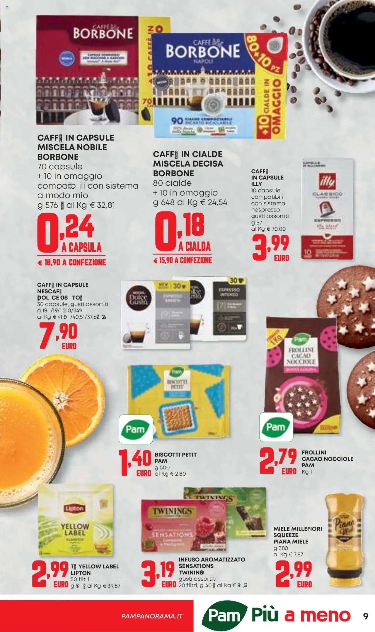 Volantino Panorama del 11.09.2025 | Pagina: 9 | Prodotti: Nocciole, Cacao, Miele, Frollini