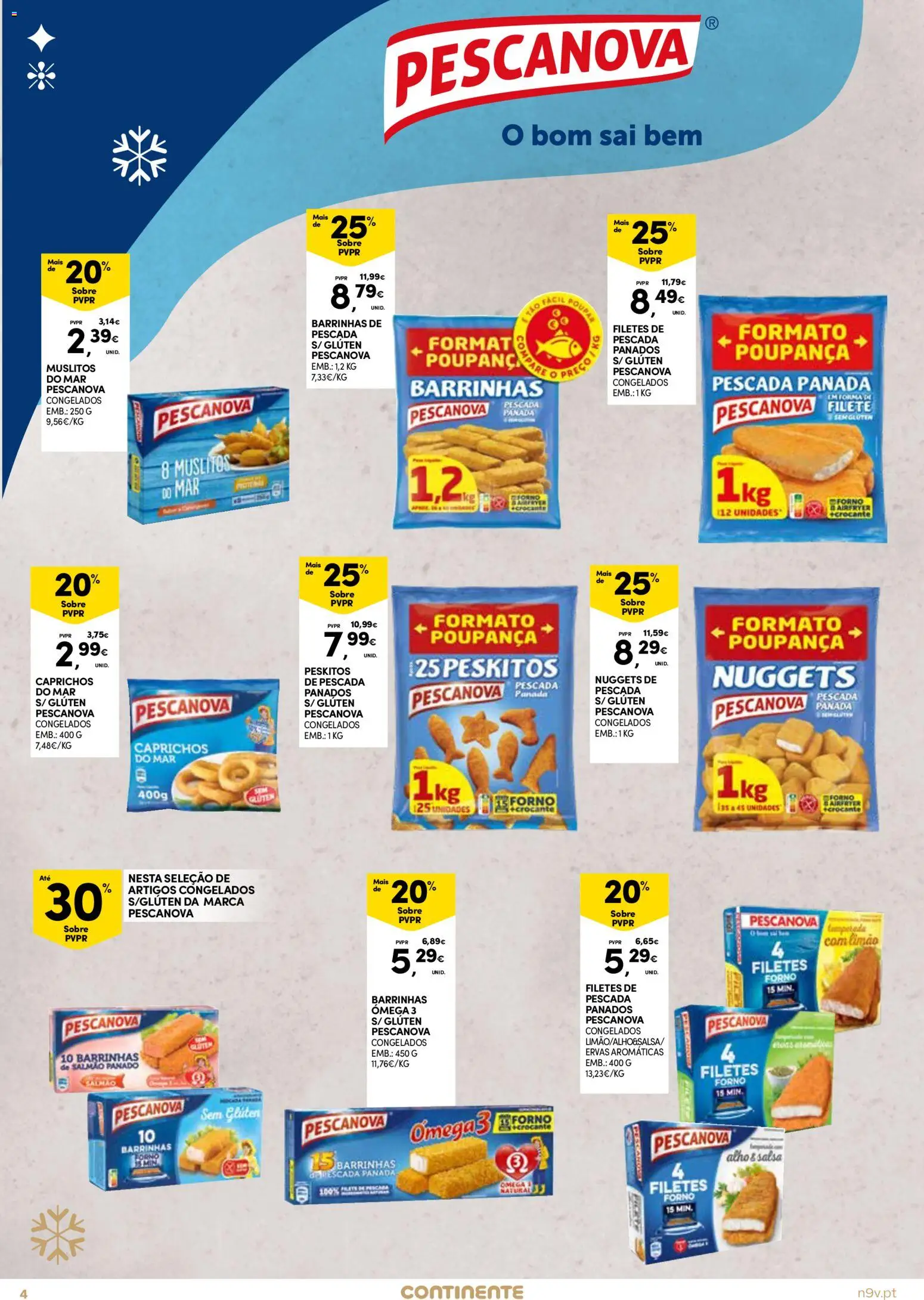 Continente - Açores: Fim de Ano │ válido de 26.12.2025 | Página: 4 | Produtos: Forno, Ômega 3, Salmão, Nuggets