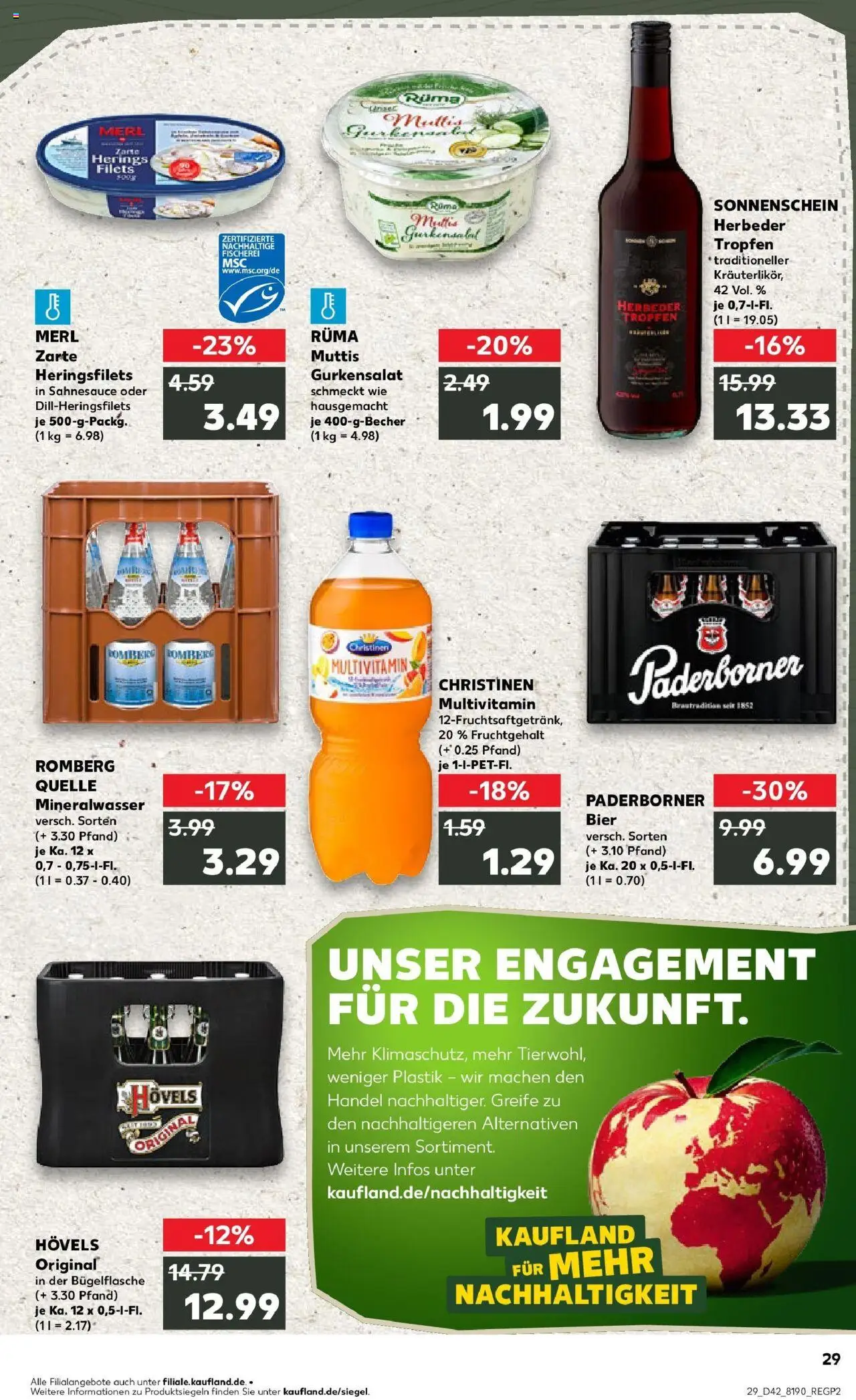 Kaufland prospekt Wetter (Ruhr)	 – gültig ab 15.10.2025 | Seite: 29 | Produkte: Bier, Mineralwasser