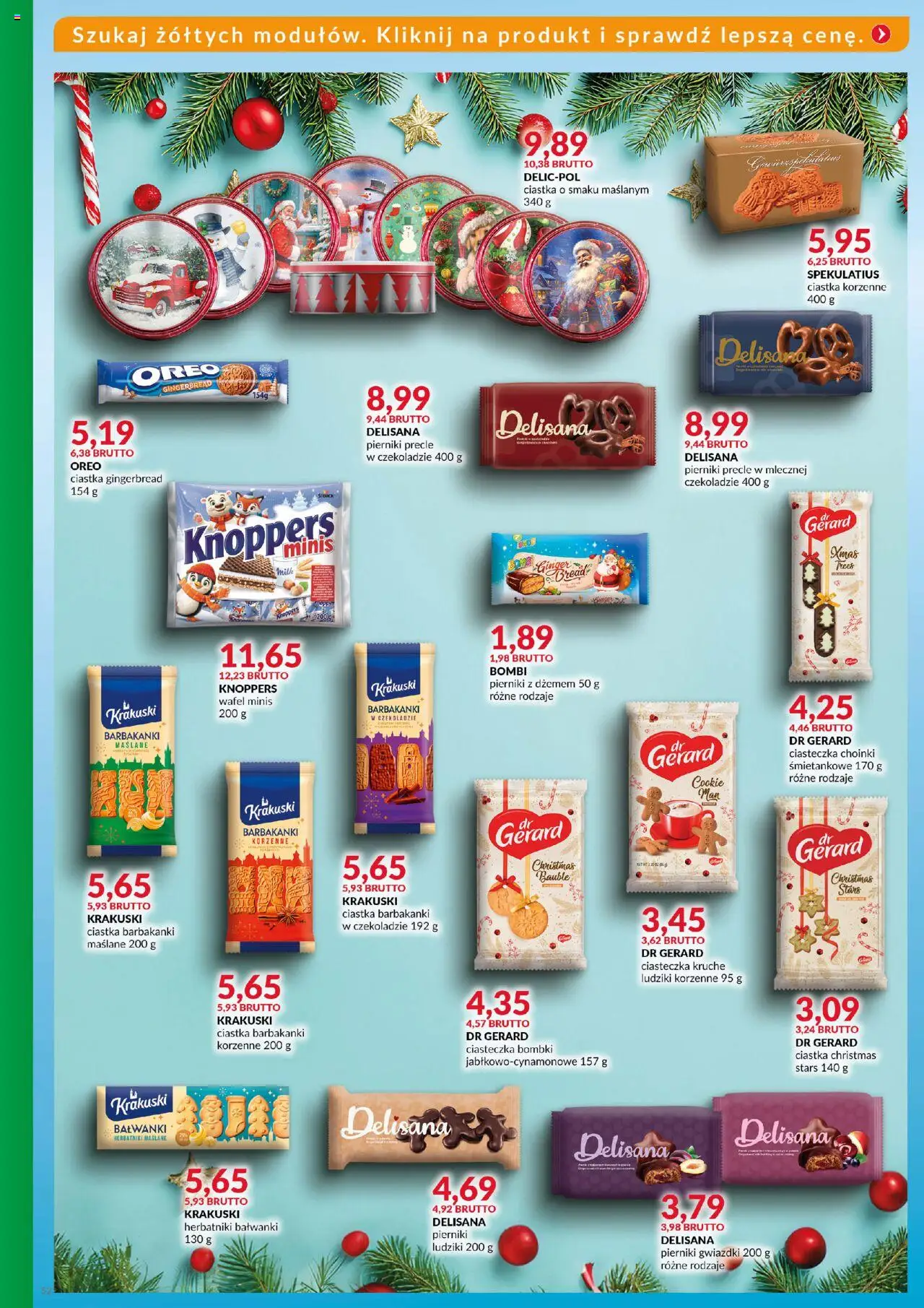 Eurocash Gazetka - Katalog Artykułów Spożywczych od 19.10.2025 | Strona: 52 | Produkty: Herbatniki, Ciastka korzenne, Ciastka, Ciasteczka