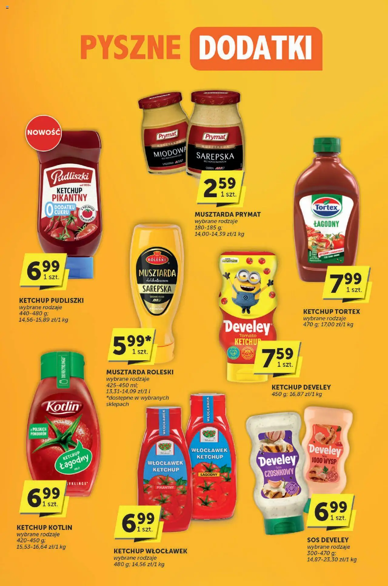 Groszek Gazetka - Katalog od 12.06.2025 | Strona: 14 | Produkty: Musztarda miodowa, Ketchup pudliszki, Ketchup tortex, Sos