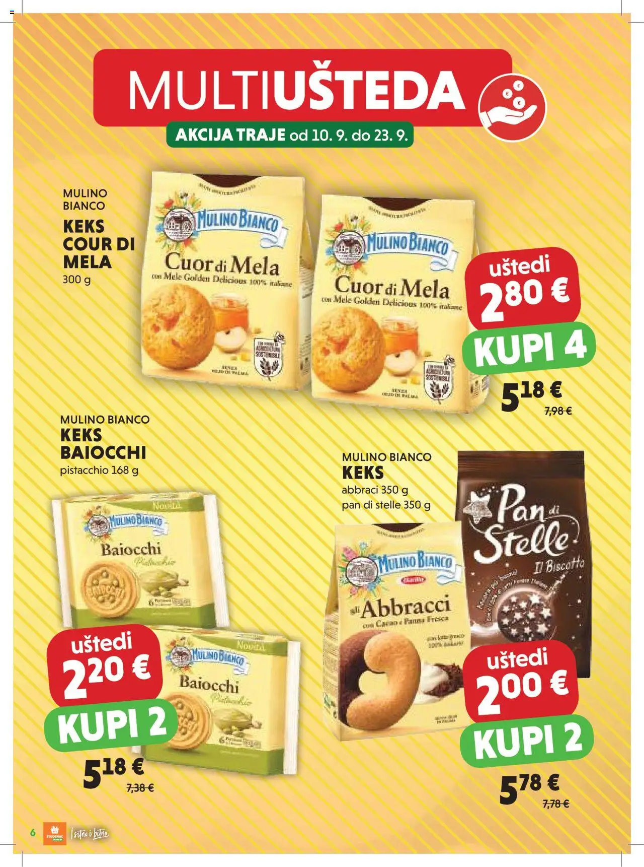 Studenac katalog | vrijedi od 10.09.2025 | Stranica: 6 | Proizvodi: Keks, Pan