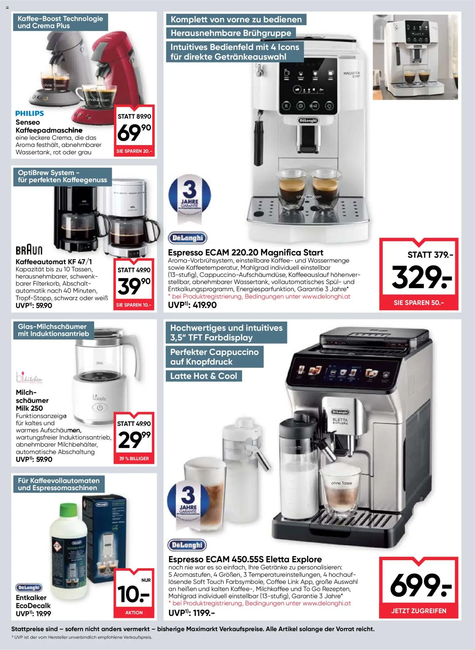 Maximarkt Flugblatt gültig ab 16.04.2026 | Seite: 18 | Produkte: Milch, Kaffee