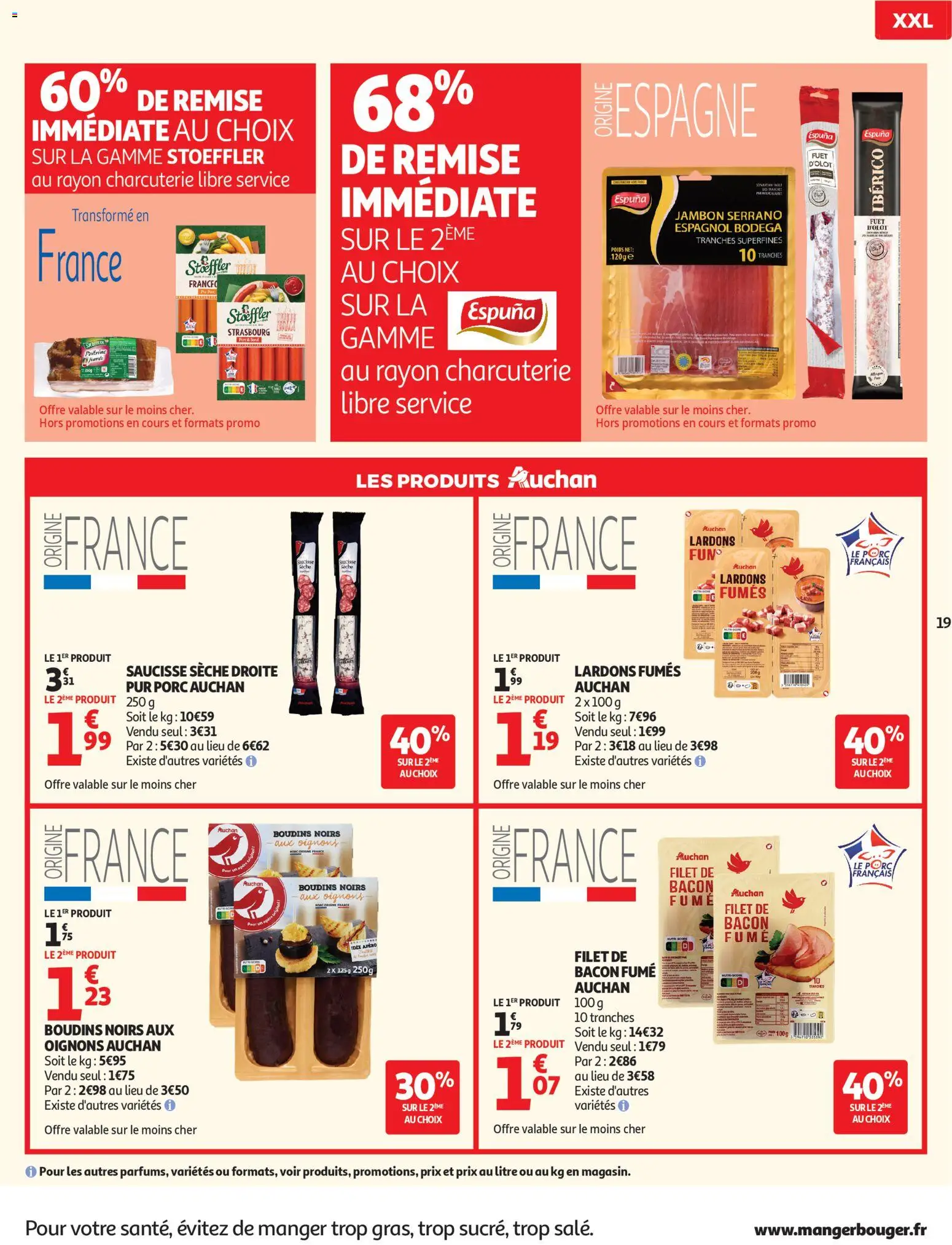 {H1} | Page: 19 | Produits: Poids, Lardons, Saucisse, Porc