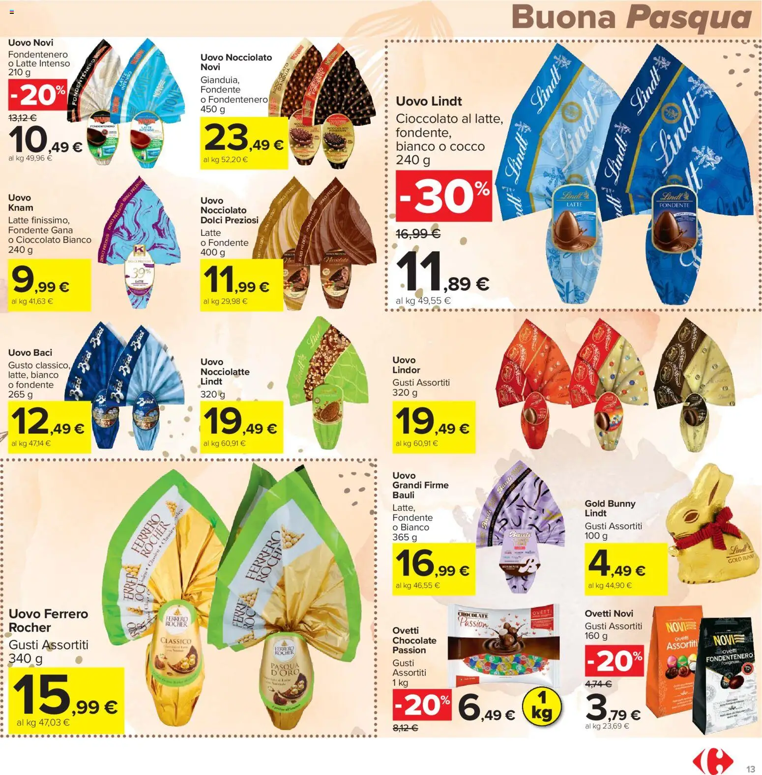 Volantino Carrefour del 24.03.2026 | Pagina: 13 | Prodotti: Cioccolato, Latte, Cocco
