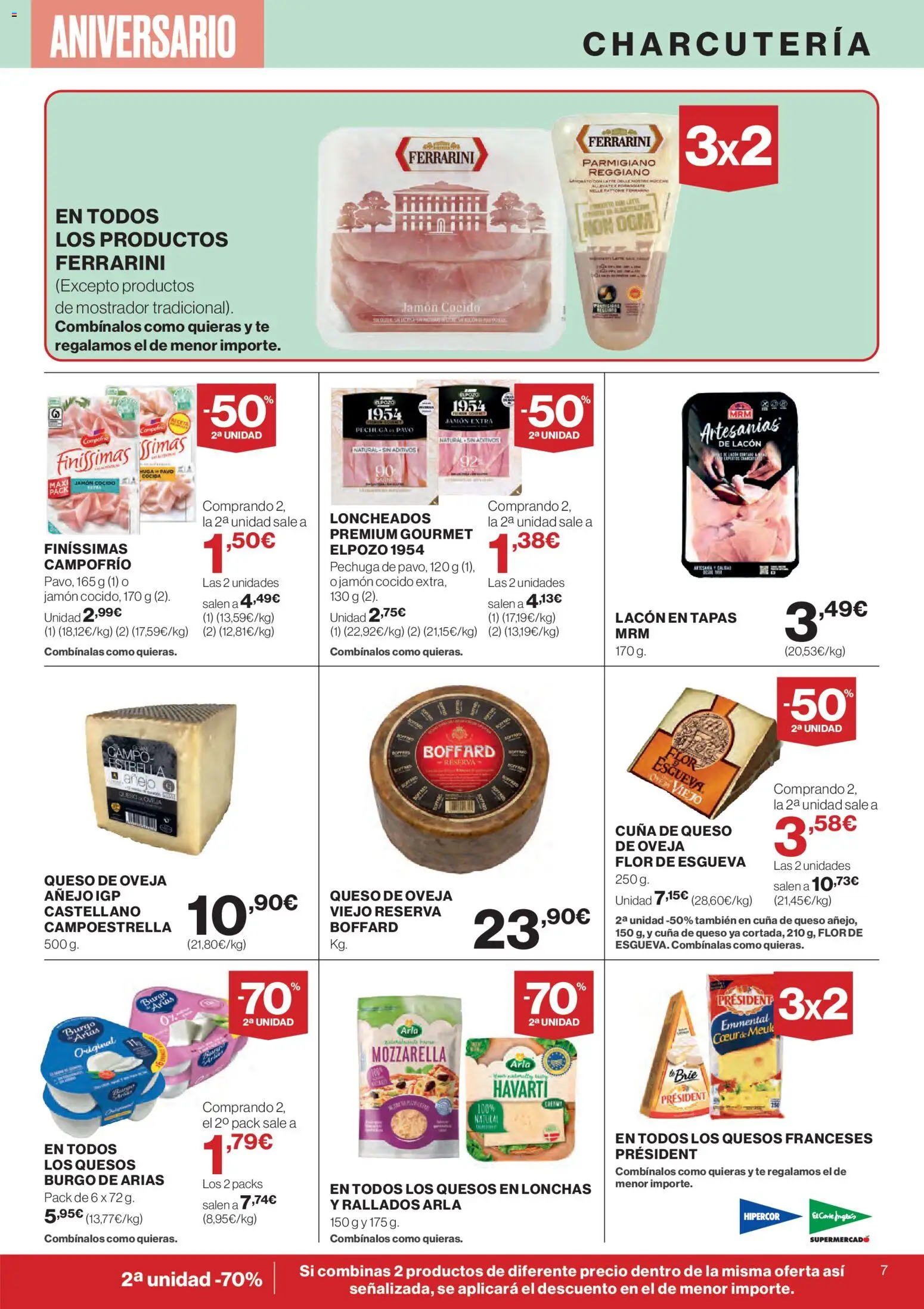 Hipercor catálogo │ válido desde el 06.11.2025 | Página: 7 | Productos: Queso de oveja, Queso, Jamón, Té