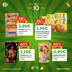 Katalog Žabac - Pregled kataloga iz trgovine Žabac, vrijedi od 30.03.2026 | Stranica: 38 | Proizvodi: Čokolada, Napolitanke, Voće, Štrudle