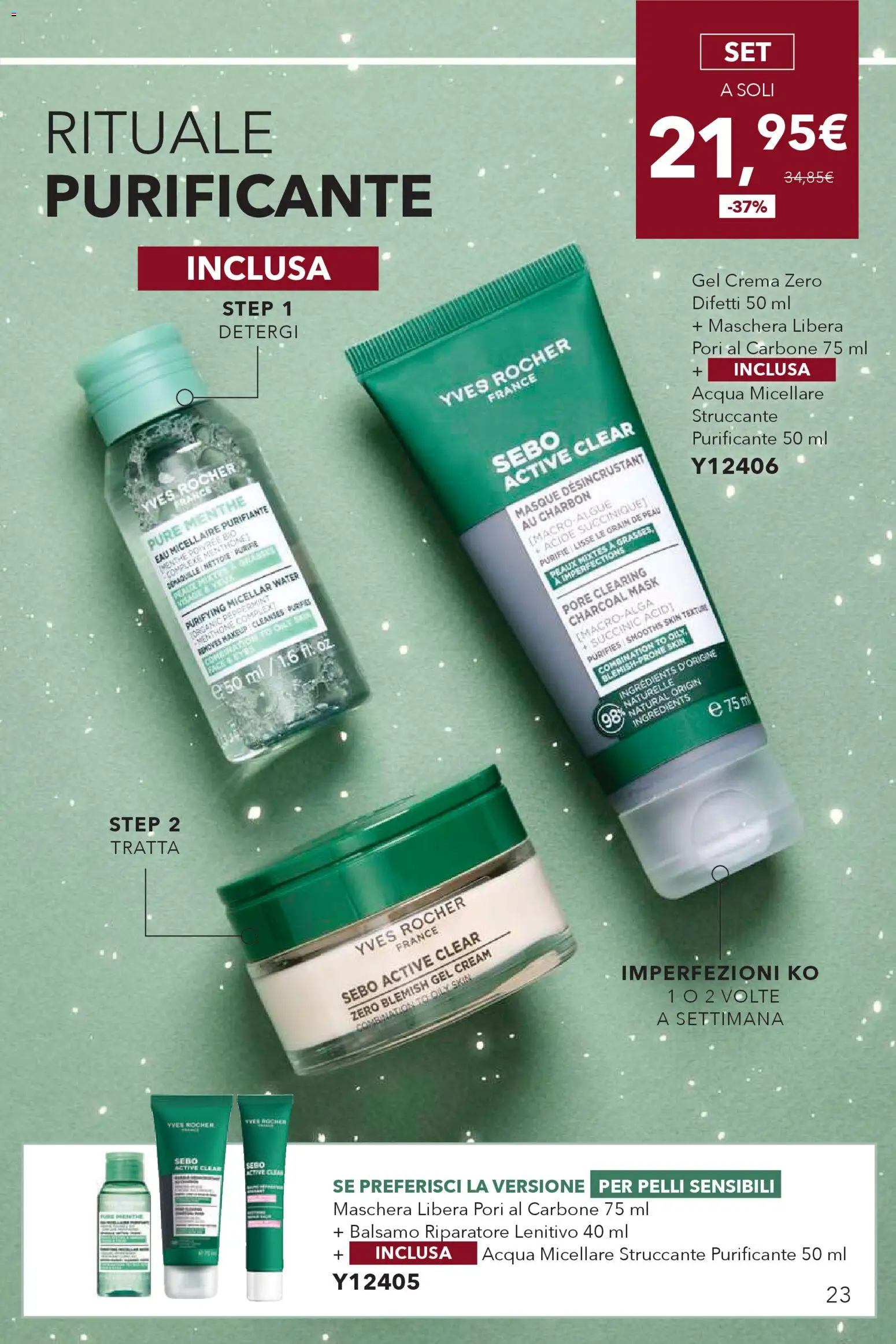 Volantino Yves Rocher del 29.11.2025 | Pagina: 23 | Prodotti: Balsamo, Crema, Maschera, Struccante