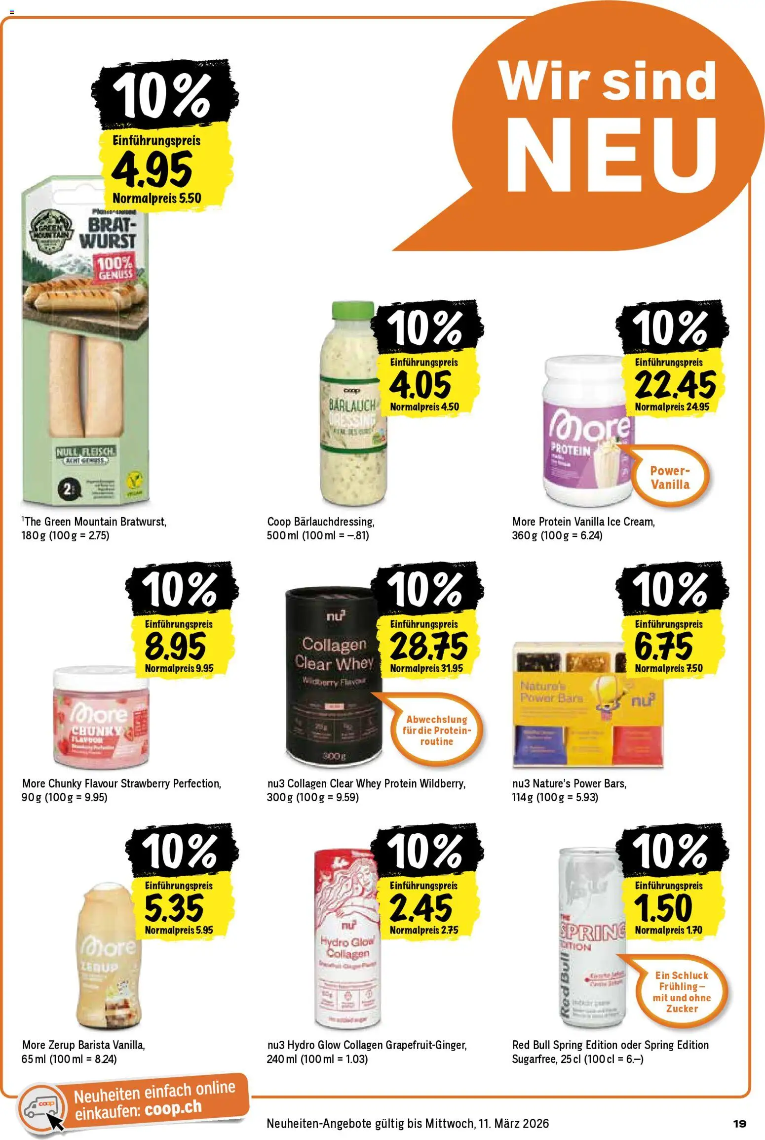 Coop Aktionen – gültig ab 26.02.2026 | Seite: 19 | Produkte: Red bull, Dressing, Wurst, Zucker