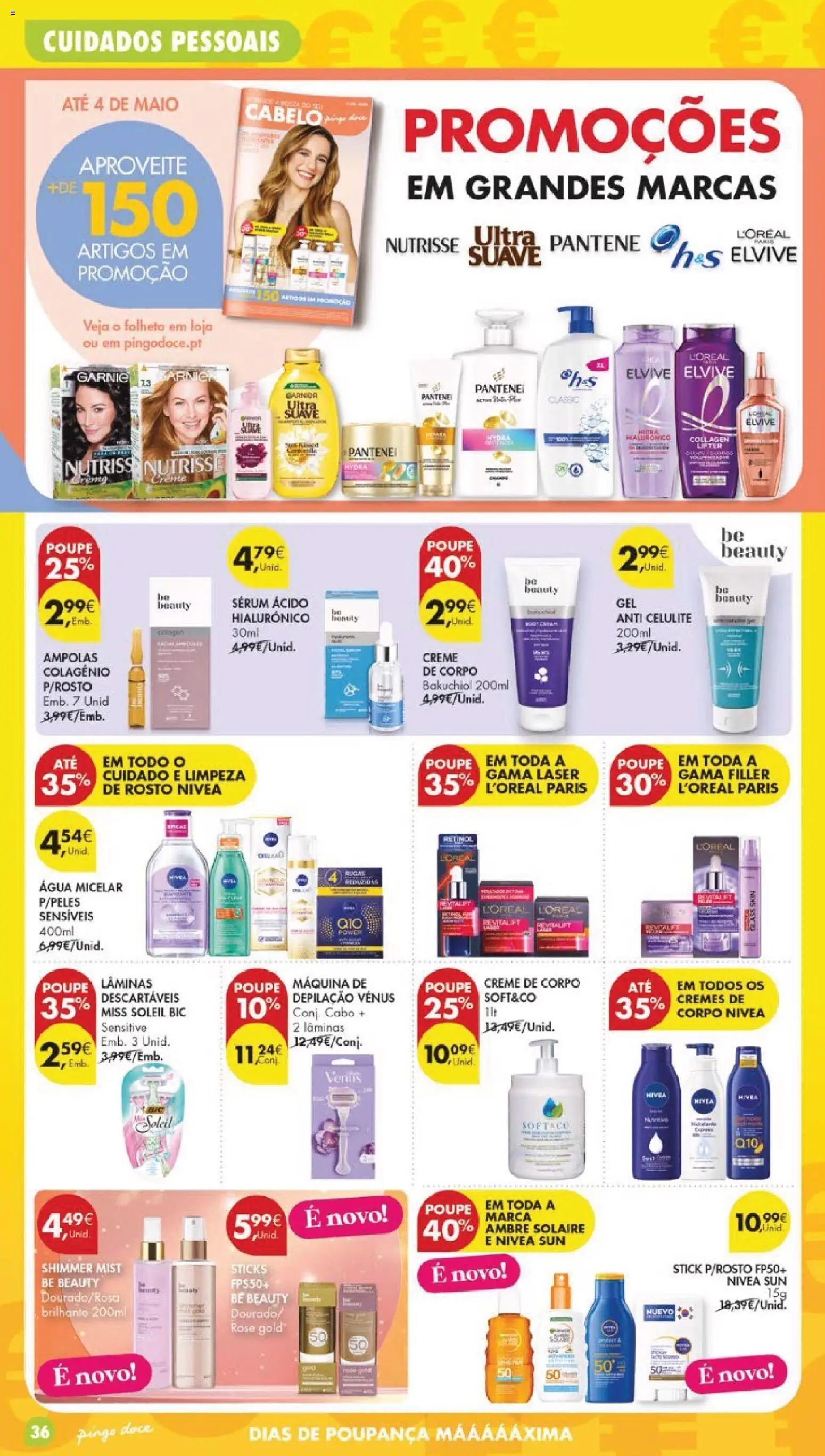 Pingo Doce folheto │ válido de 28.04.2026 | Página: 42 | Produtos: Agua, Creme de corpo, Cabo, Água micelar