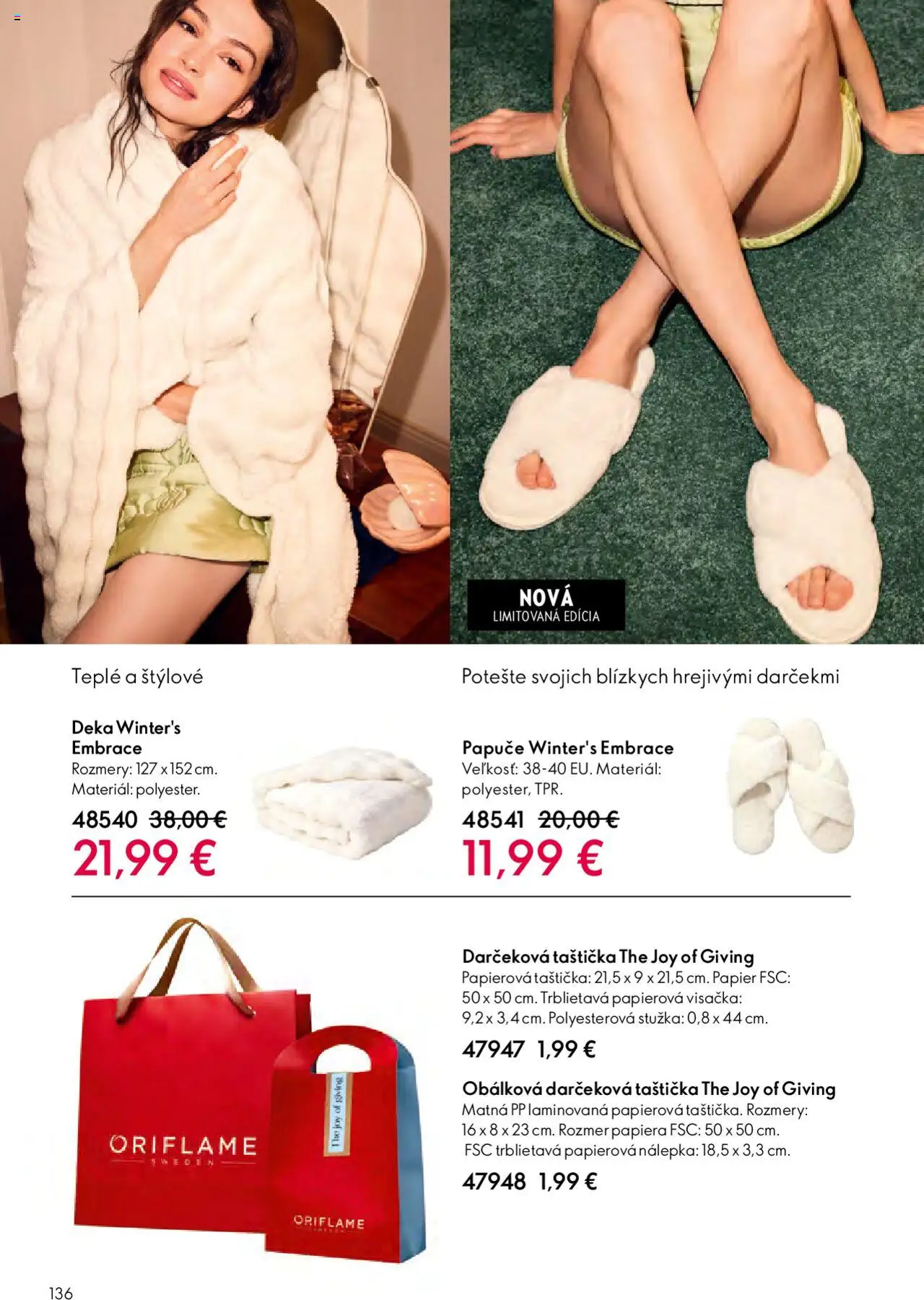 Nové Oriflame akcie – leták je platný od 22.10.2025 | Strana: 136 | Produkty: Papuče