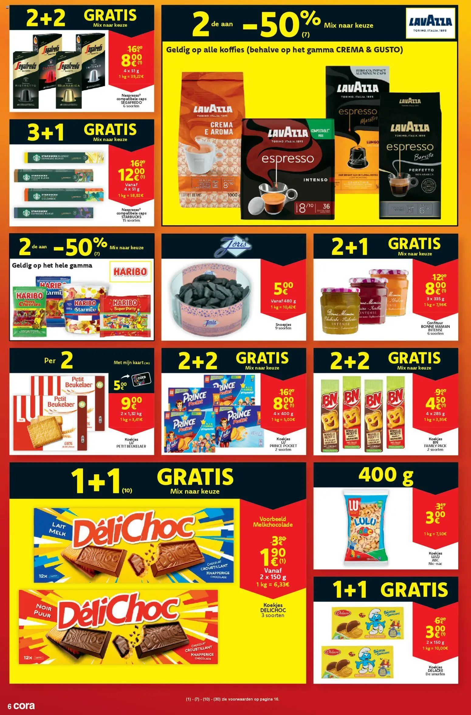 {H1} | Pagina: 6 | Producten: Snoepjes, Koekjes, Lavazza, Melk