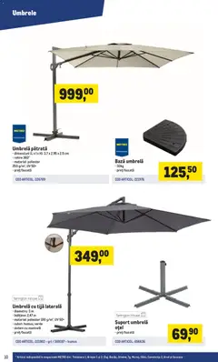Ofertele Metro valabile de la 16.03.2026 | Pagină: 10 | Produse: Umbrelă, Humus