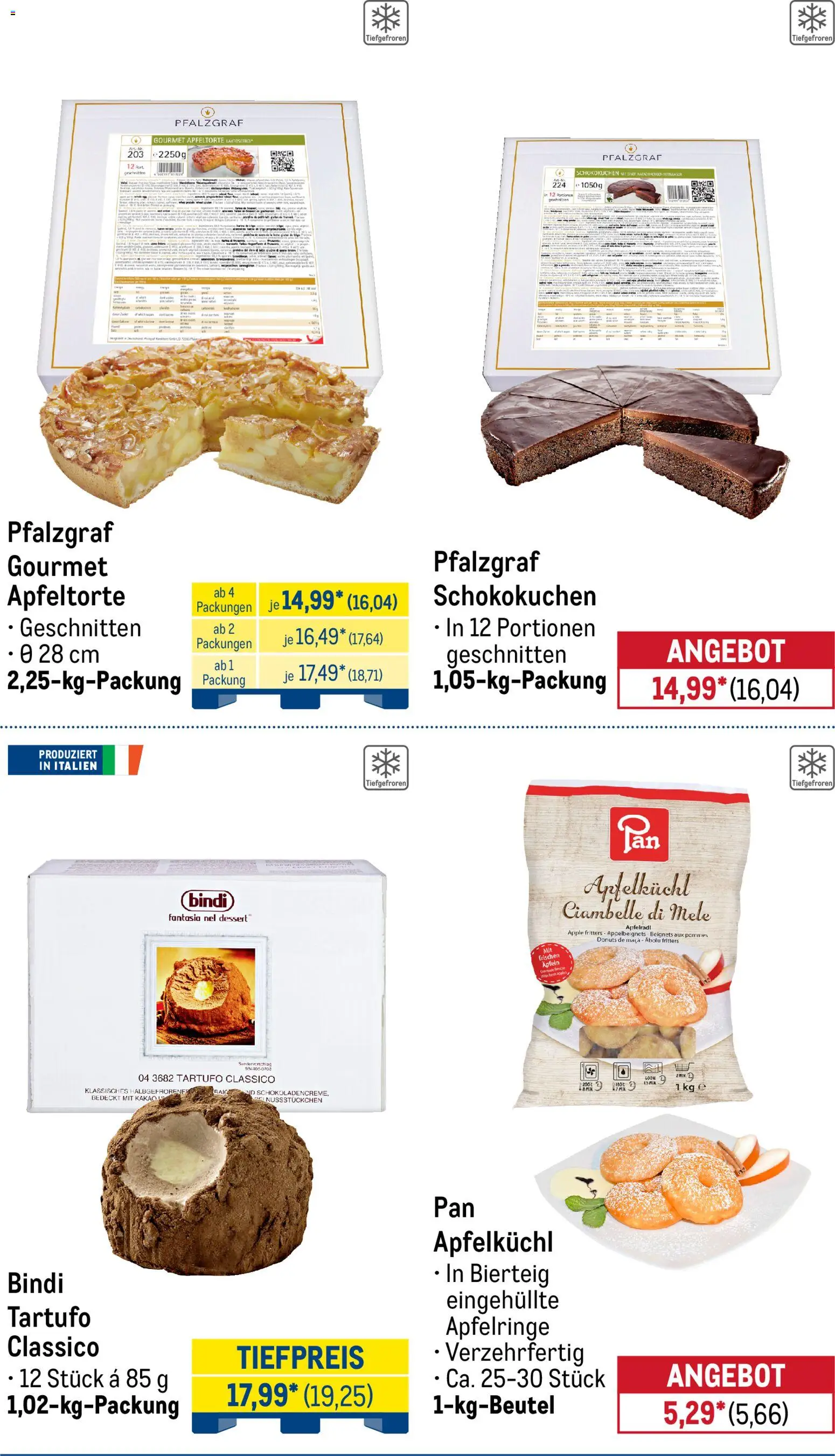 Metro Monats-Menü – gültig ab 01.05.2026 | Seite: 27 | Produkte: Pommes, Apple, Donuts, Zucker