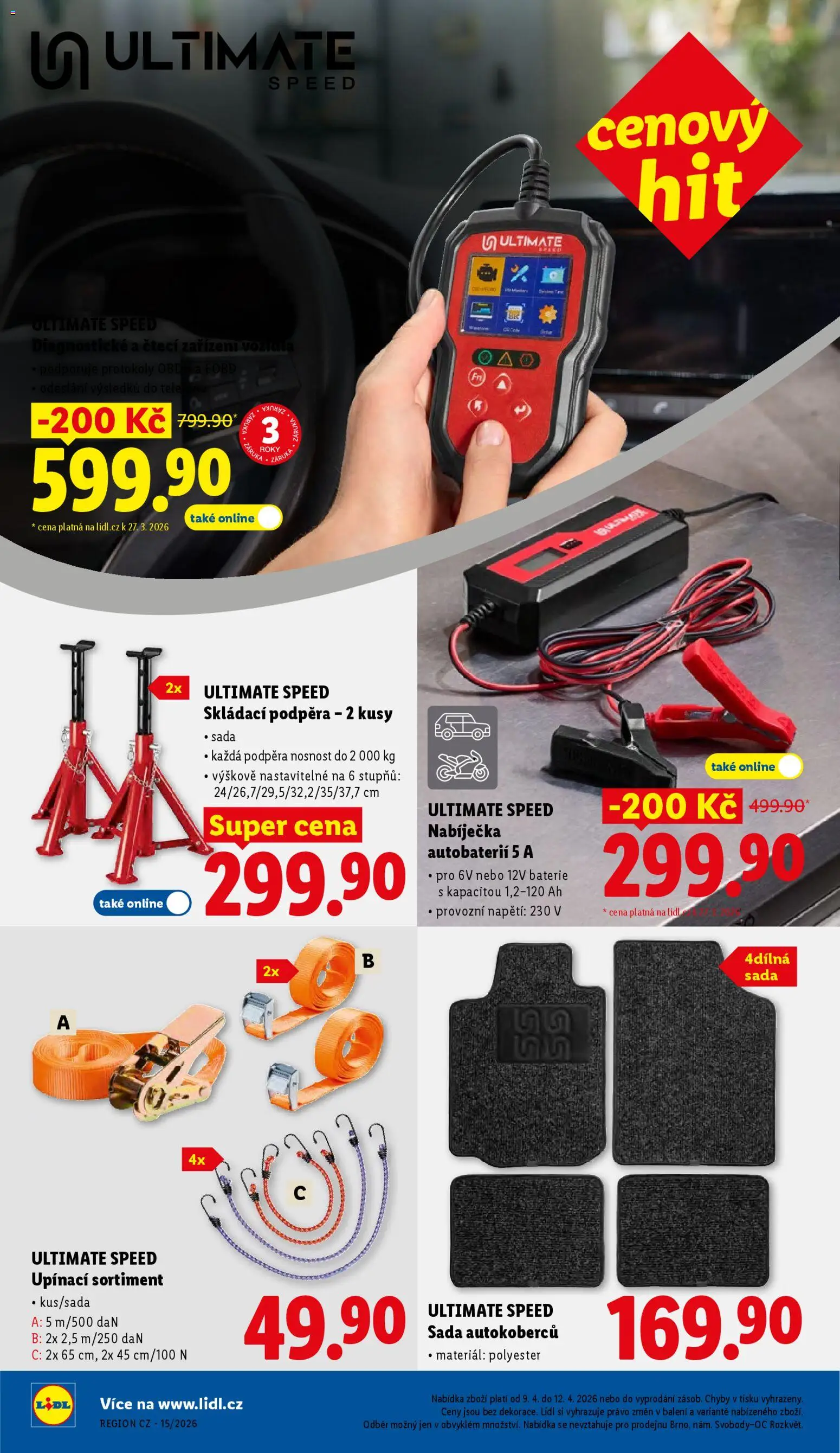 Lidl leták - Spotřební zboží od 07.04.2026 | Strana: 20 | Produkty: Nabíječka autobaterií, Ultimate Speed, Baterie