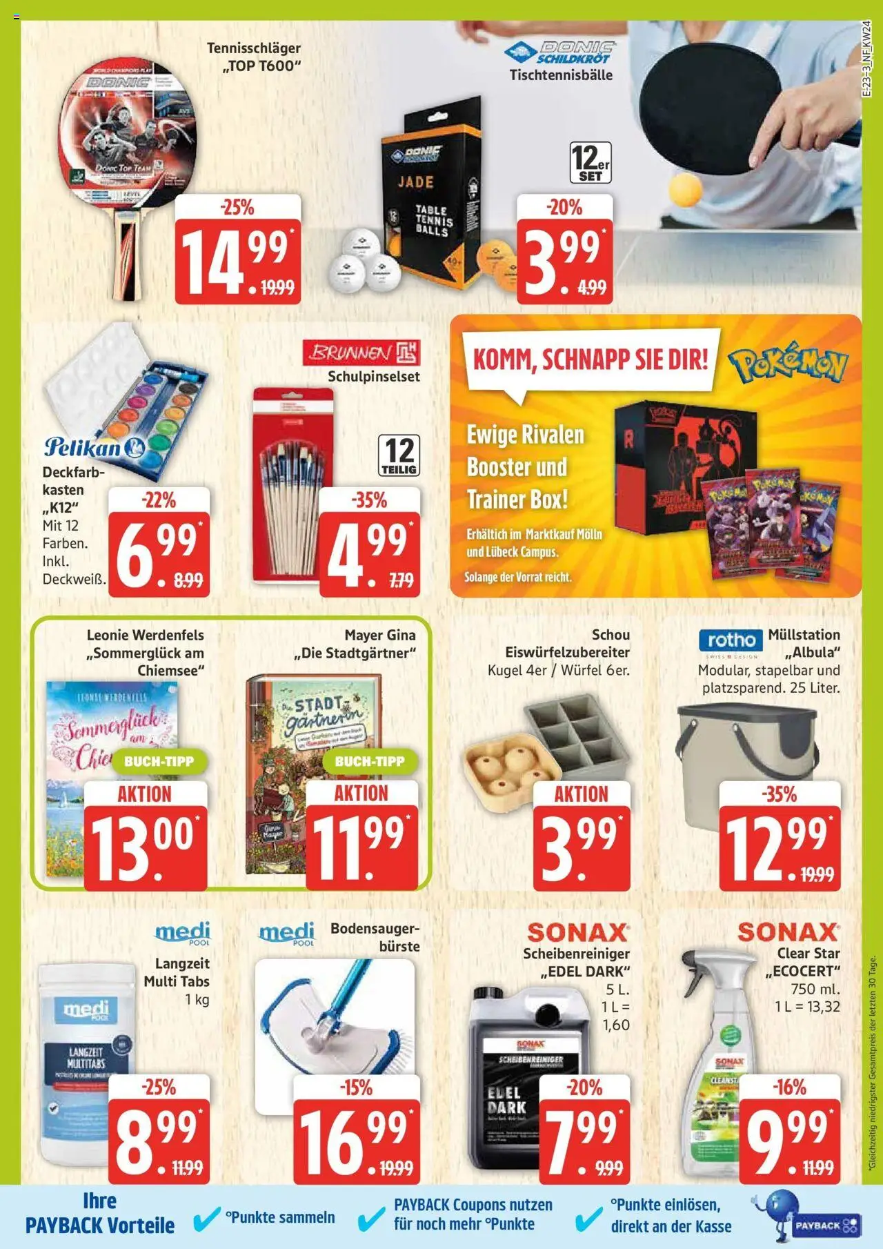 Edeka prospekt Ratzeburg	 - gültig ab dem 08.06.2025 | Seite: 23 | Produkte: Top, Box, Tennisschläger, Bürste