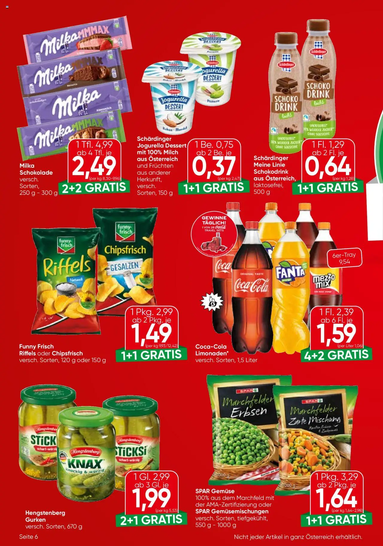 Eurospar Flugblatt - Salzburg gültig ab 09.10.2025 | Seite: 6 | Produkte: Gurken, Gemüse, Milch, Schokolade