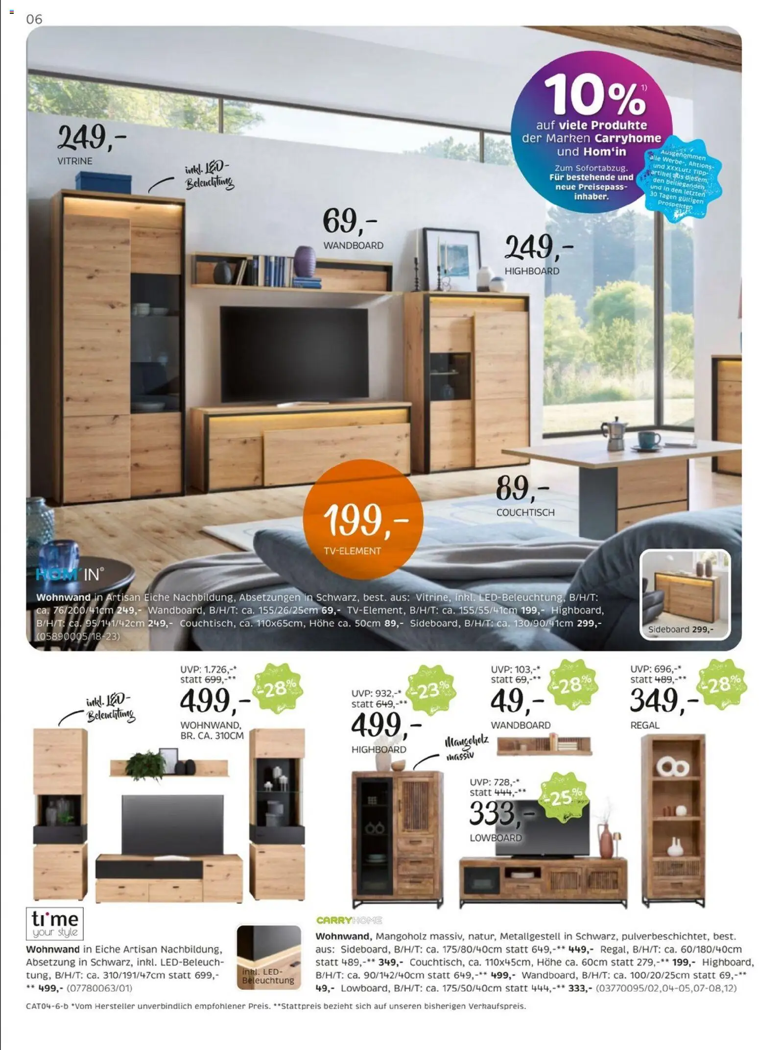 XXXLutz Carry Home gültig ab 21.04.2026 | Seite: 6 | Produkte: Couchtisch, Regal