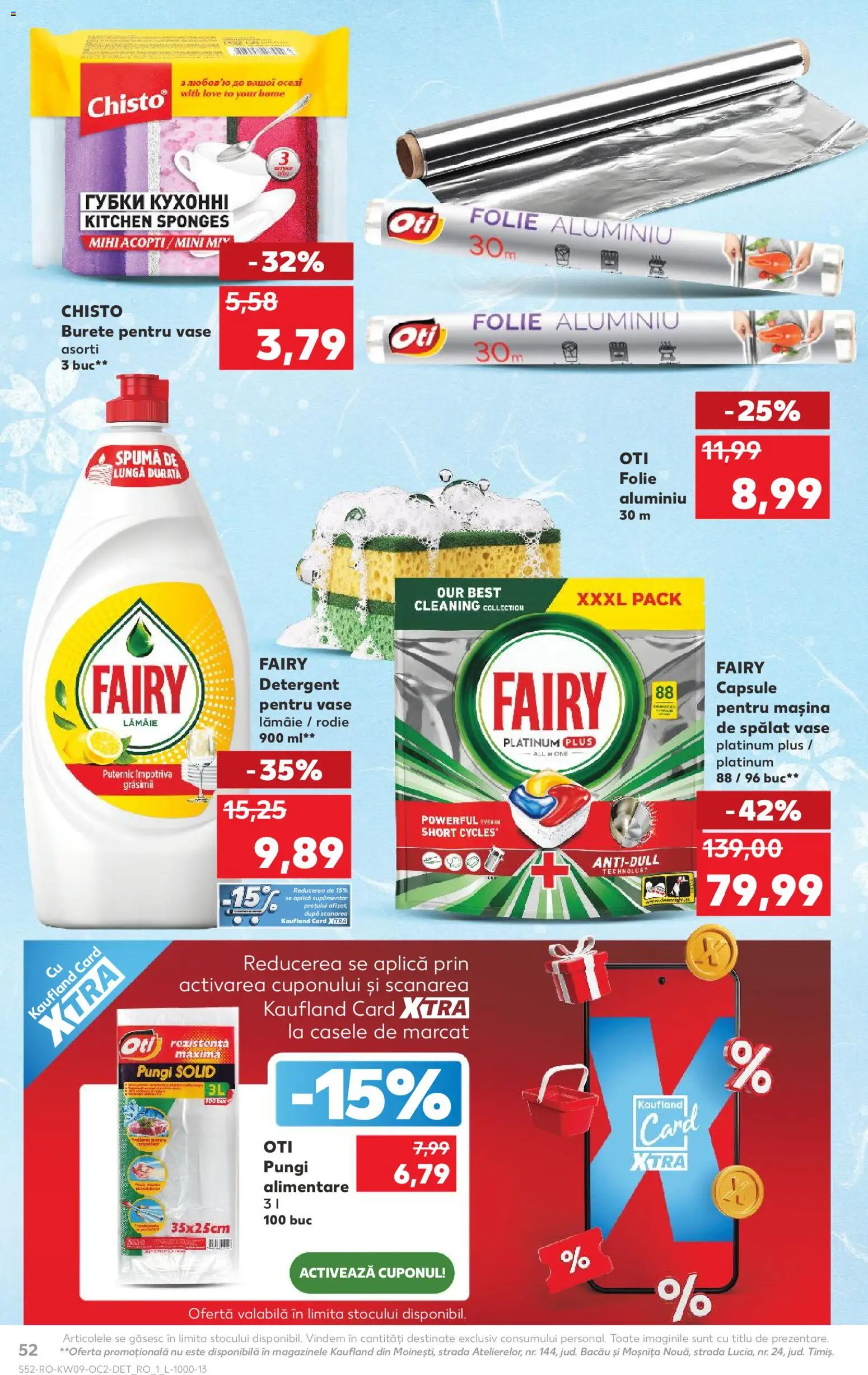 Noul catalog Kaufland – valabil de la 25.02.2026 | Pagină: 52 | Produse: Mașină De Spălat Vase, Burete, Detergent, Lămâie