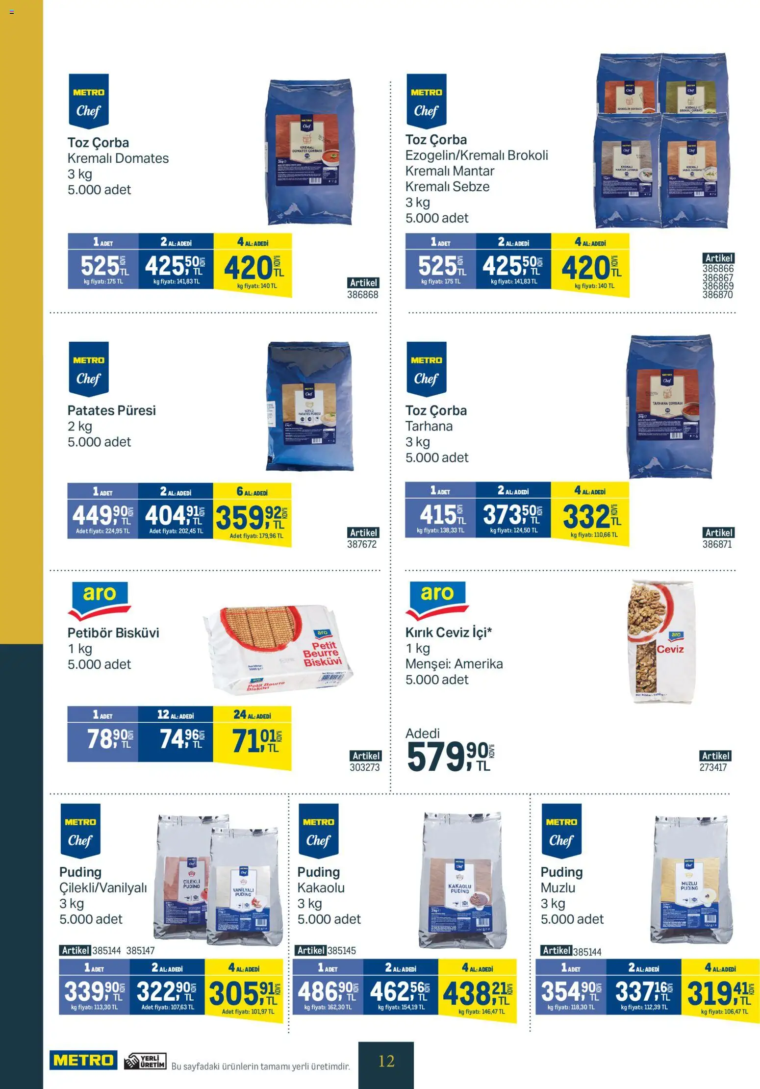 Metro - Kurum ve İşletme Mutfakları - 21.01.2026 tarihinden itibaren geçerlidir | Sayfa: 12