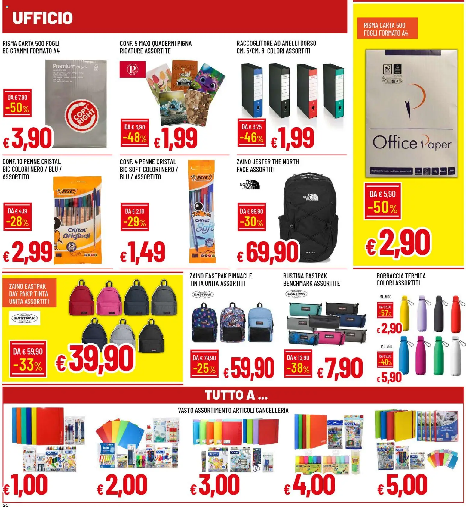 Volantino Famila del 22.01.2026 | Pagina: 26 | Prodotti: Zaino, The, Penne, Borraccia