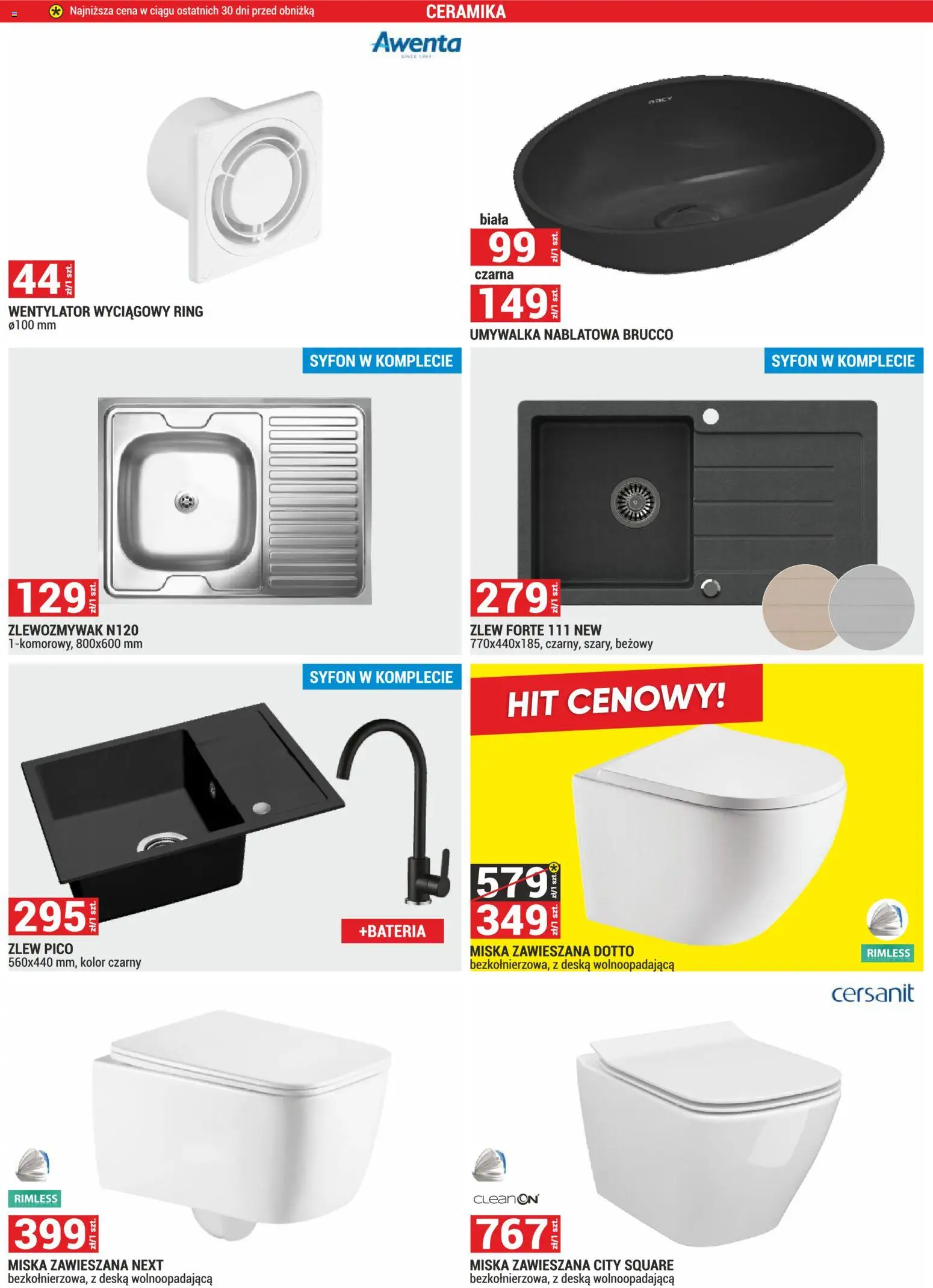 Merkury Market Gazetka od 01.11.2025 | Strona: 55 | Produkty: Wentylator, Umywalka, Bateria