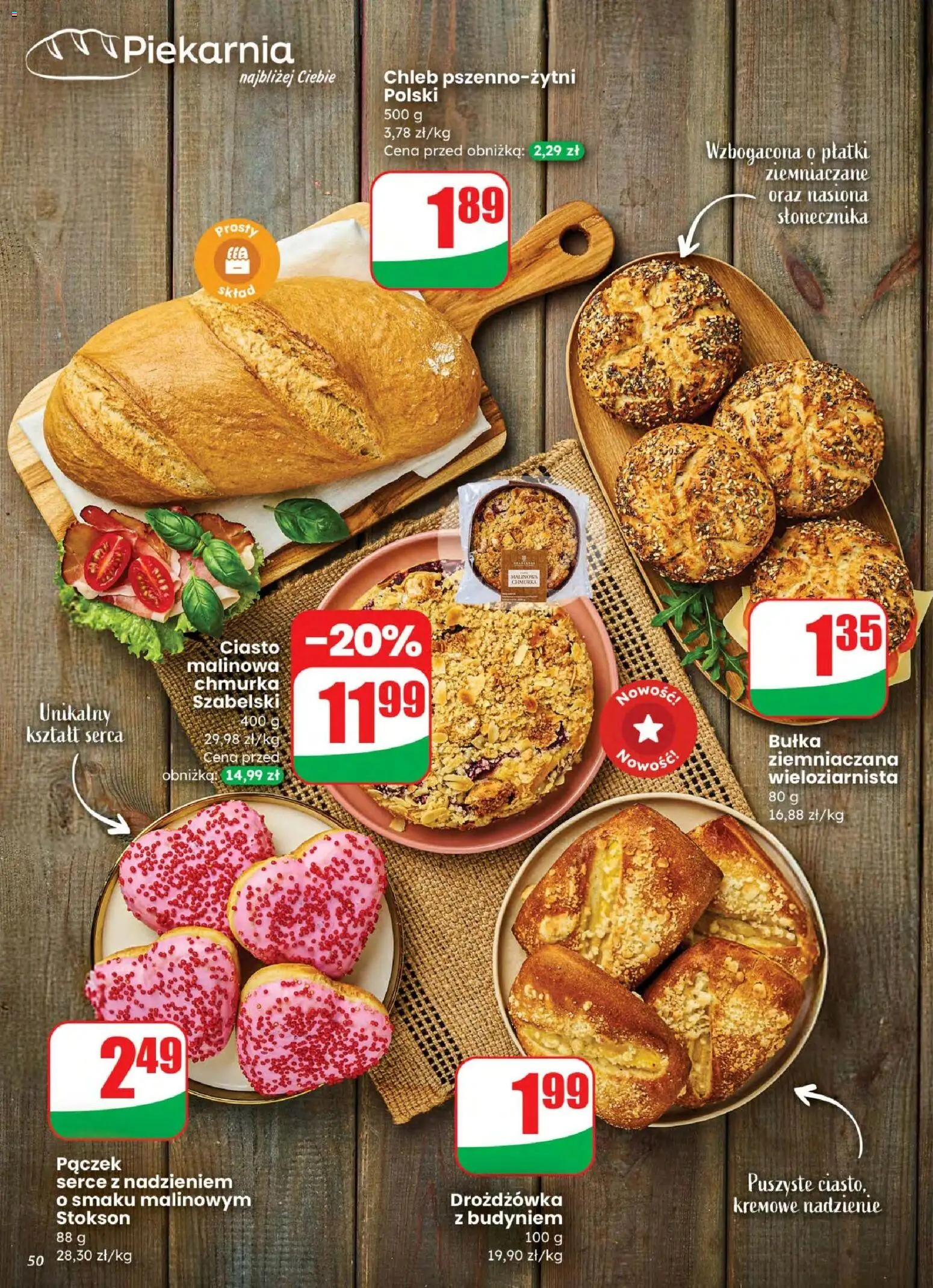 Dino gazetka od 04.03.2026 | Strona: 50 | Produkty: Drożdżówka z budyniem, Nasiona, Bułka, Płatki
