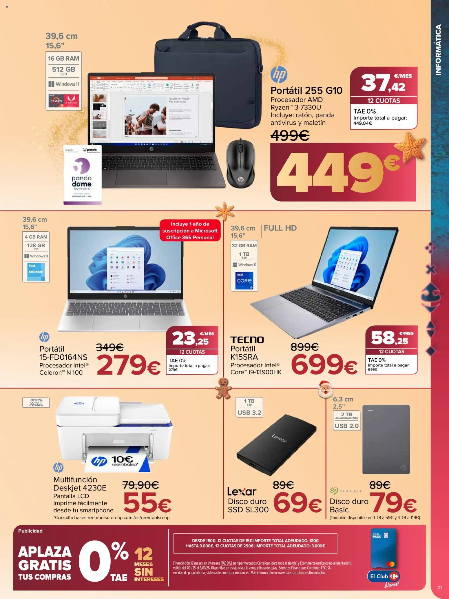 Carrefour folleto │ válido desde el 10.12.2025 | Página: 21 | Productos: Smartphone, Disco, USB