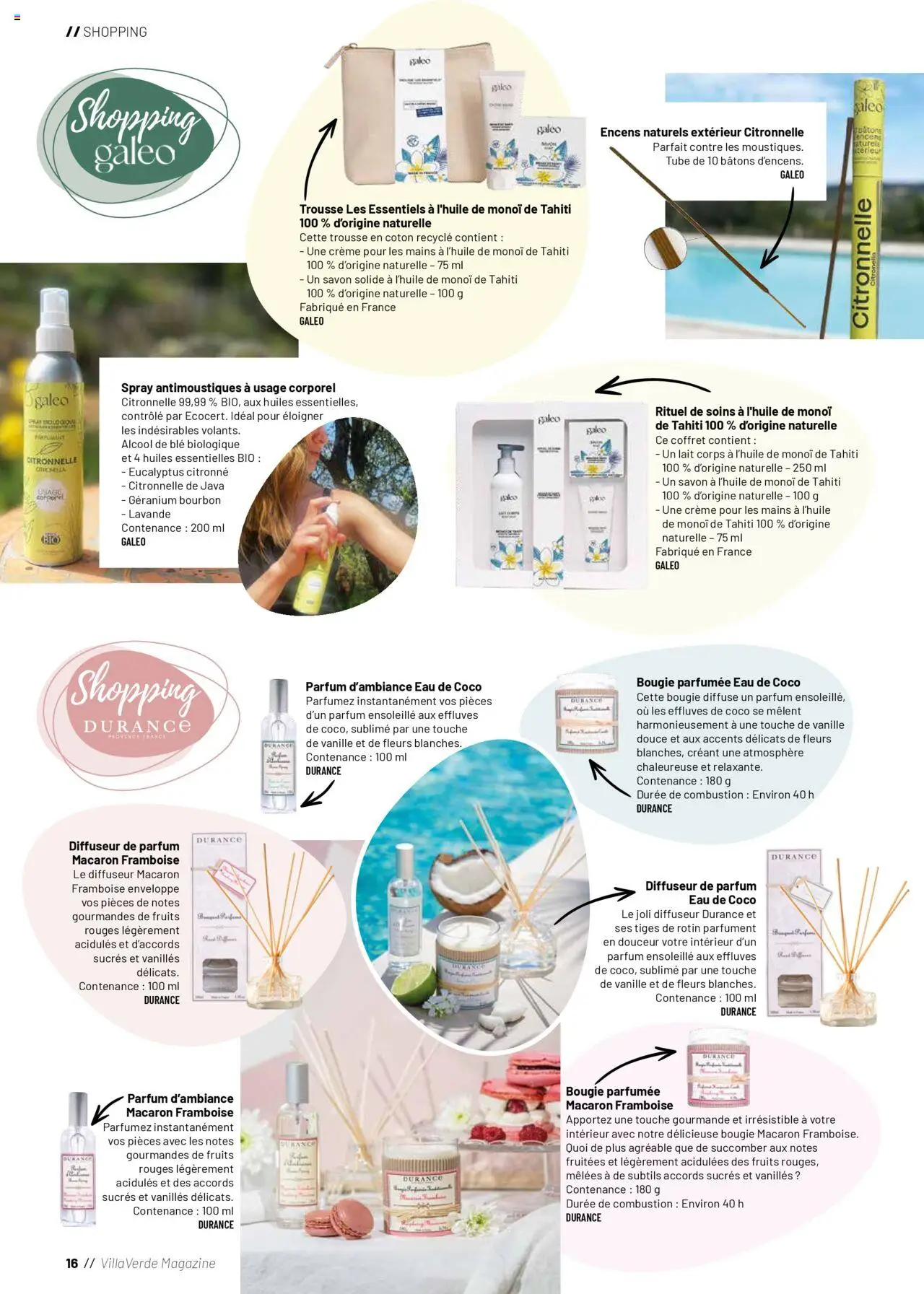  | Page: 16 | Produits: Alcool, Coton, Géranium, Crème