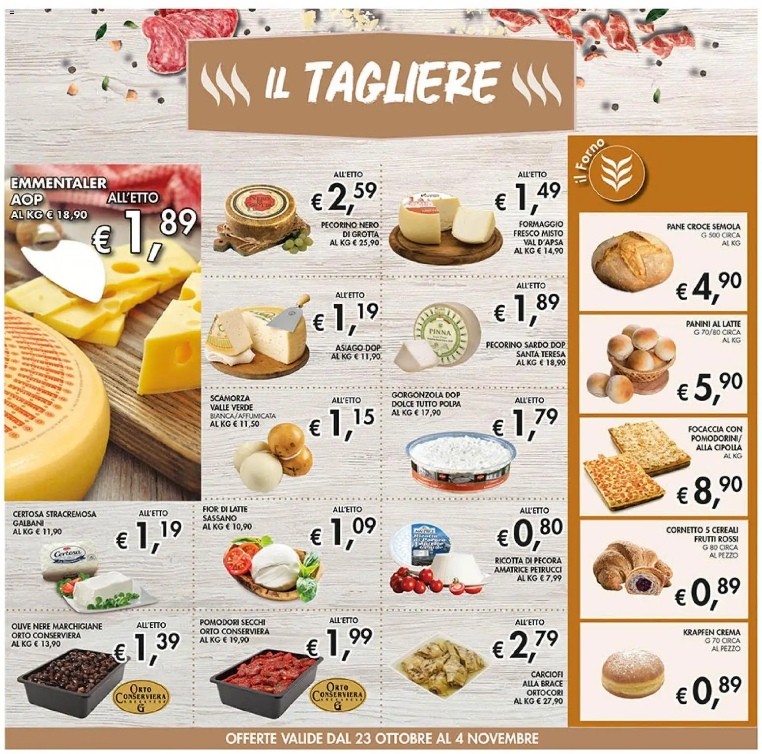 Volantino Coal del 23.10.2025 | Pagina: 6 | Prodotti: Formaggio, Carciofi, Tagliere, Pomodori secchi